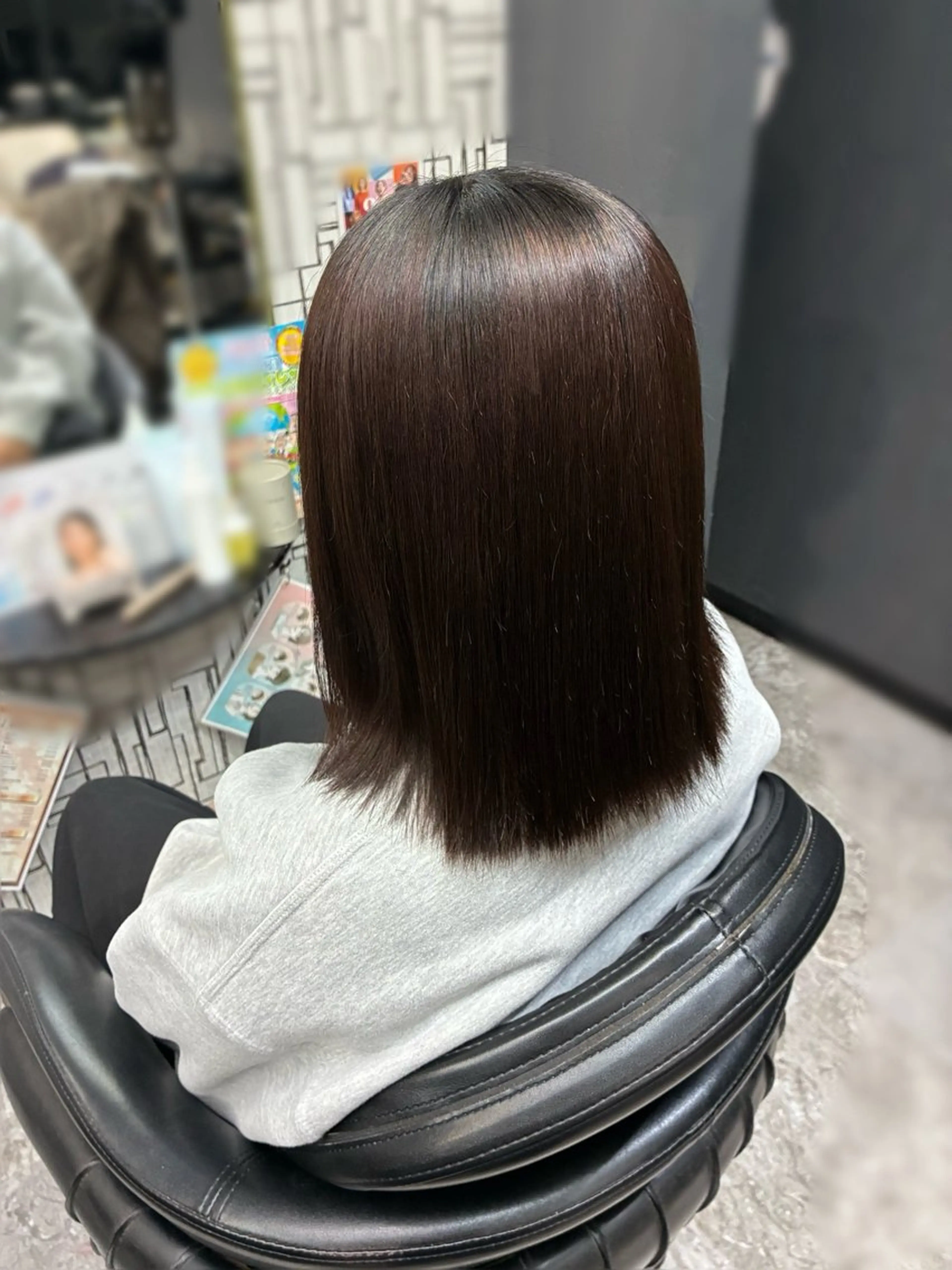ミディアム 縮毛矯正 北村 理奈のヘアスタイル