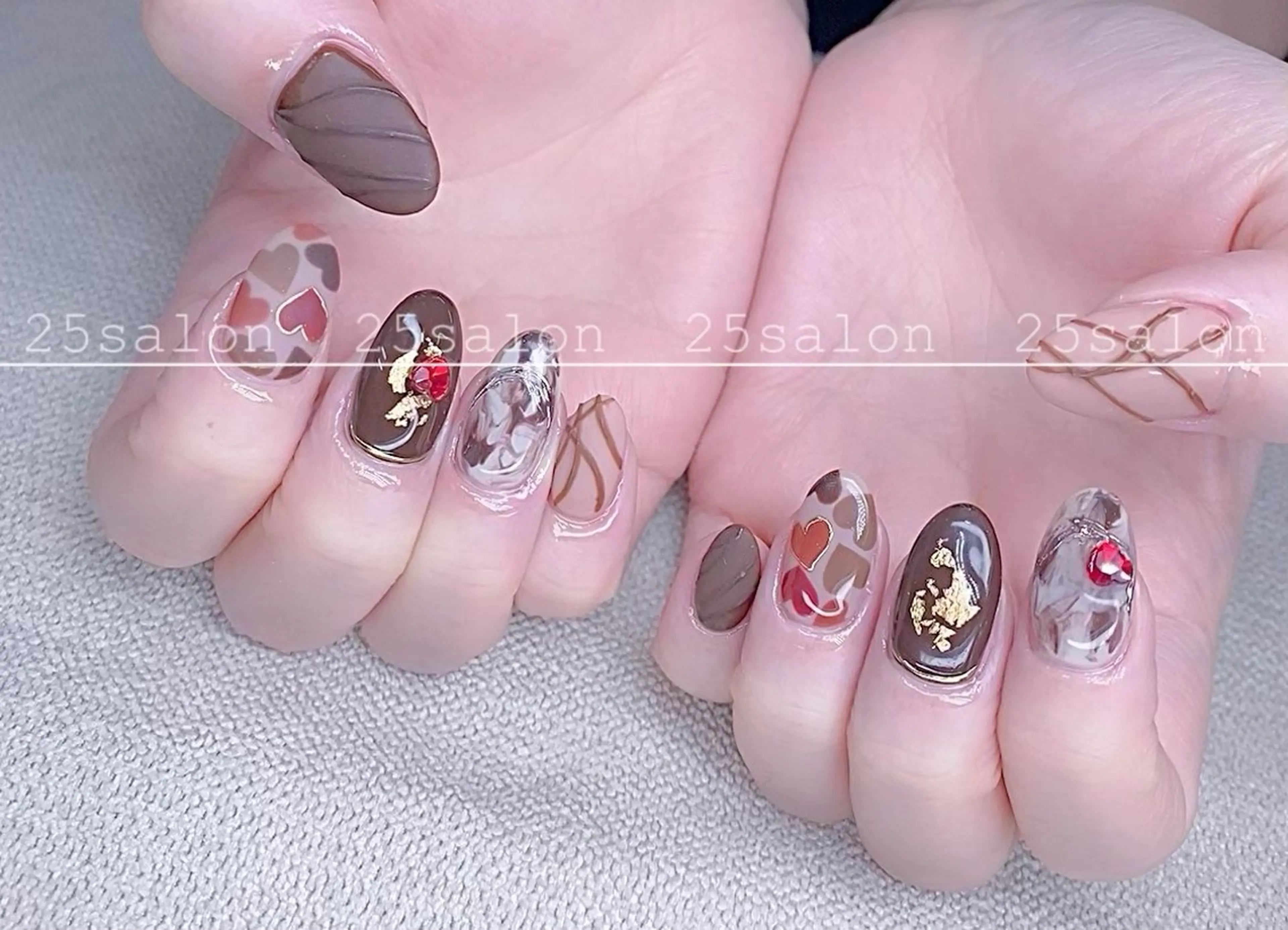 ネイル ジェルネイル 韓国ネイル ニュアンスネイル パラジェル ワンホンネイル 2 5のマツエク・マツパデザイン