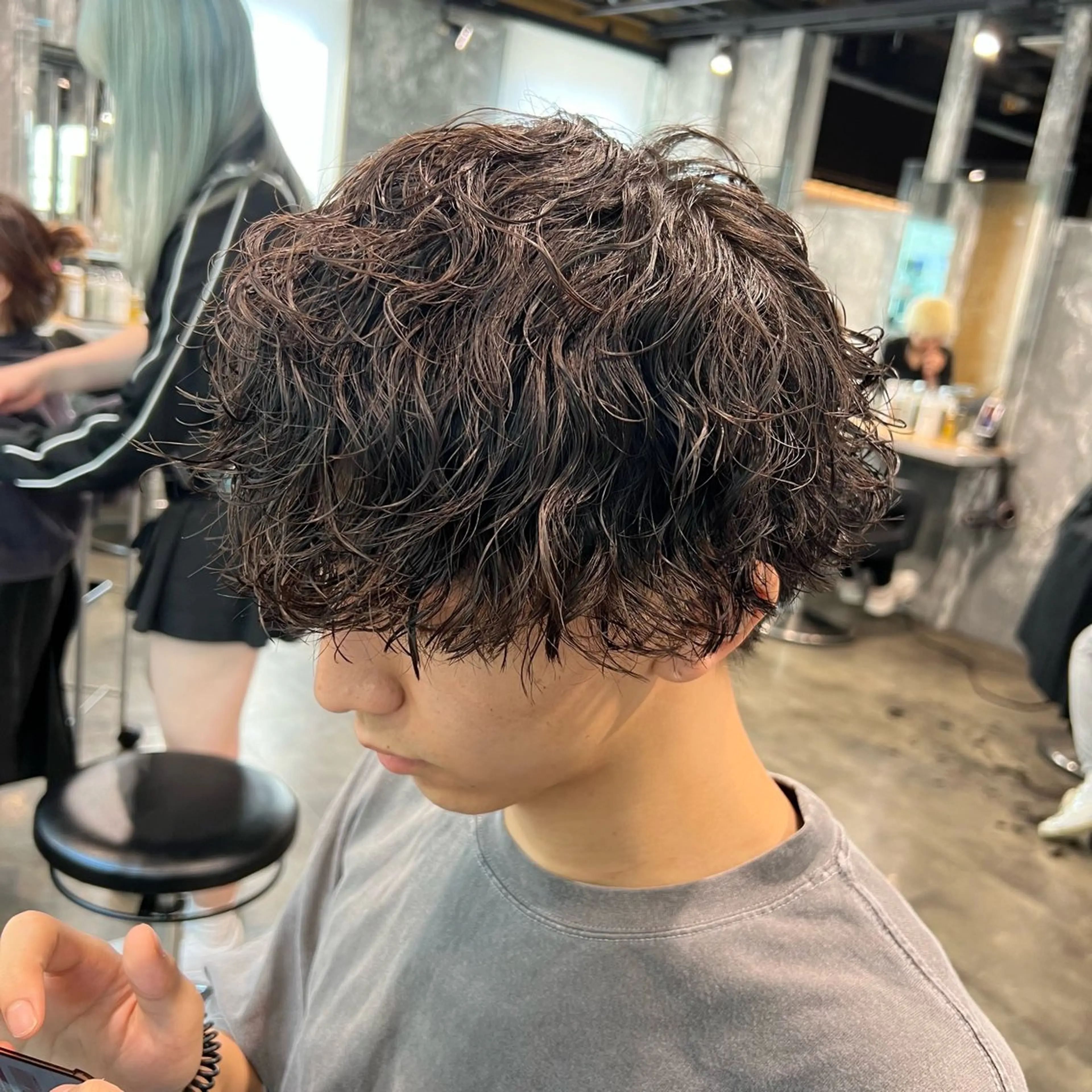 ショート カラー パーマ ヘアアレンジ メンズ キッズ アップバング センターパート メンズハイライト マッシュ メンズパーマ 🔷横浜1のパーマ 職人🔷将太郎のヘアスタイル