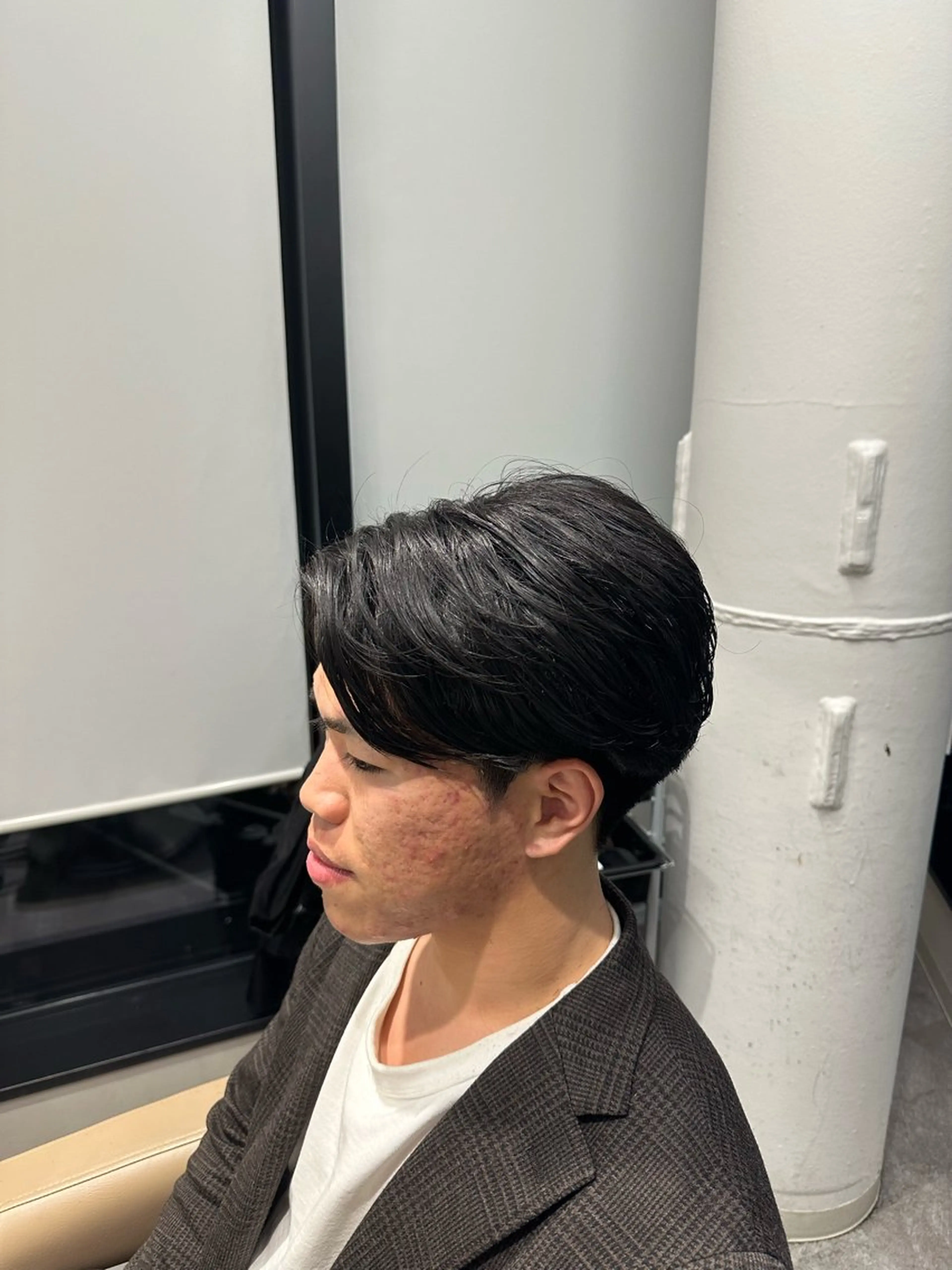 ショート パーマ メンズ センターパート パーマ 下北沢／メンズ/ メンズパーマ/優樹のヘアスタイル