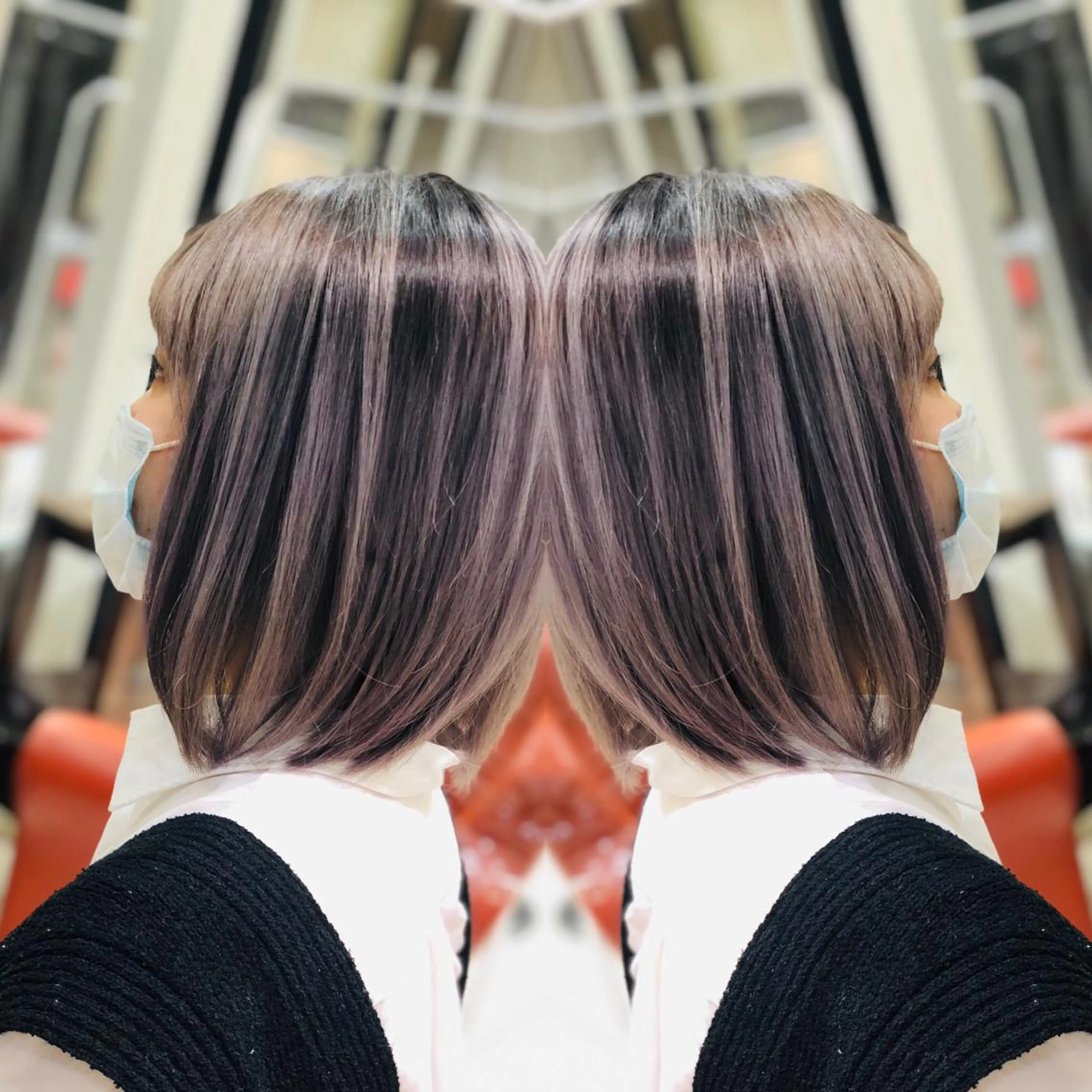 ミディアム ヘアカラー Y Uのヘアスタイル