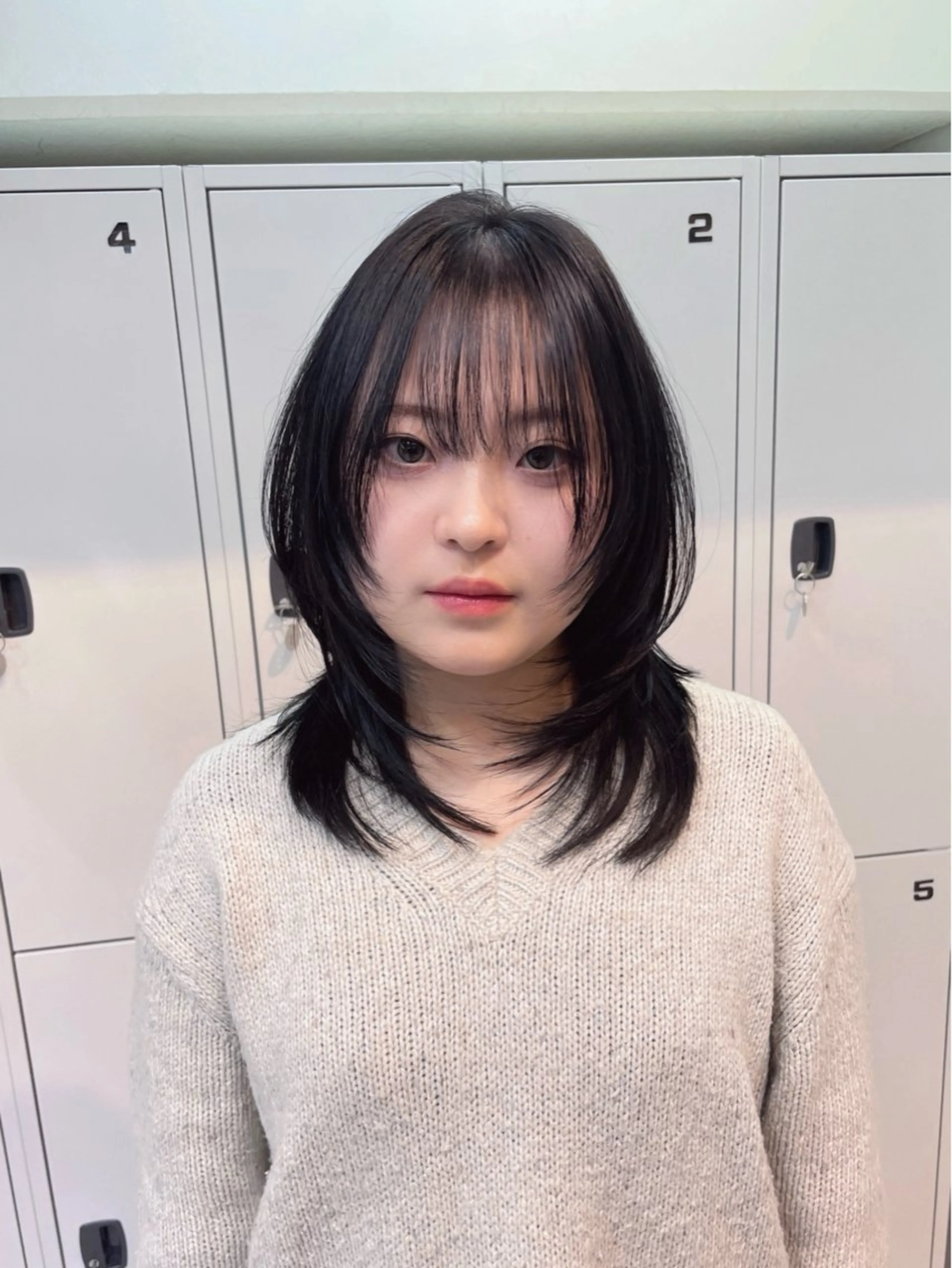 【⚡️ミニモ学割価格⚡️】韓国ハッシュカット、レイヤーカット＋髪質改善ケアカラーの写真