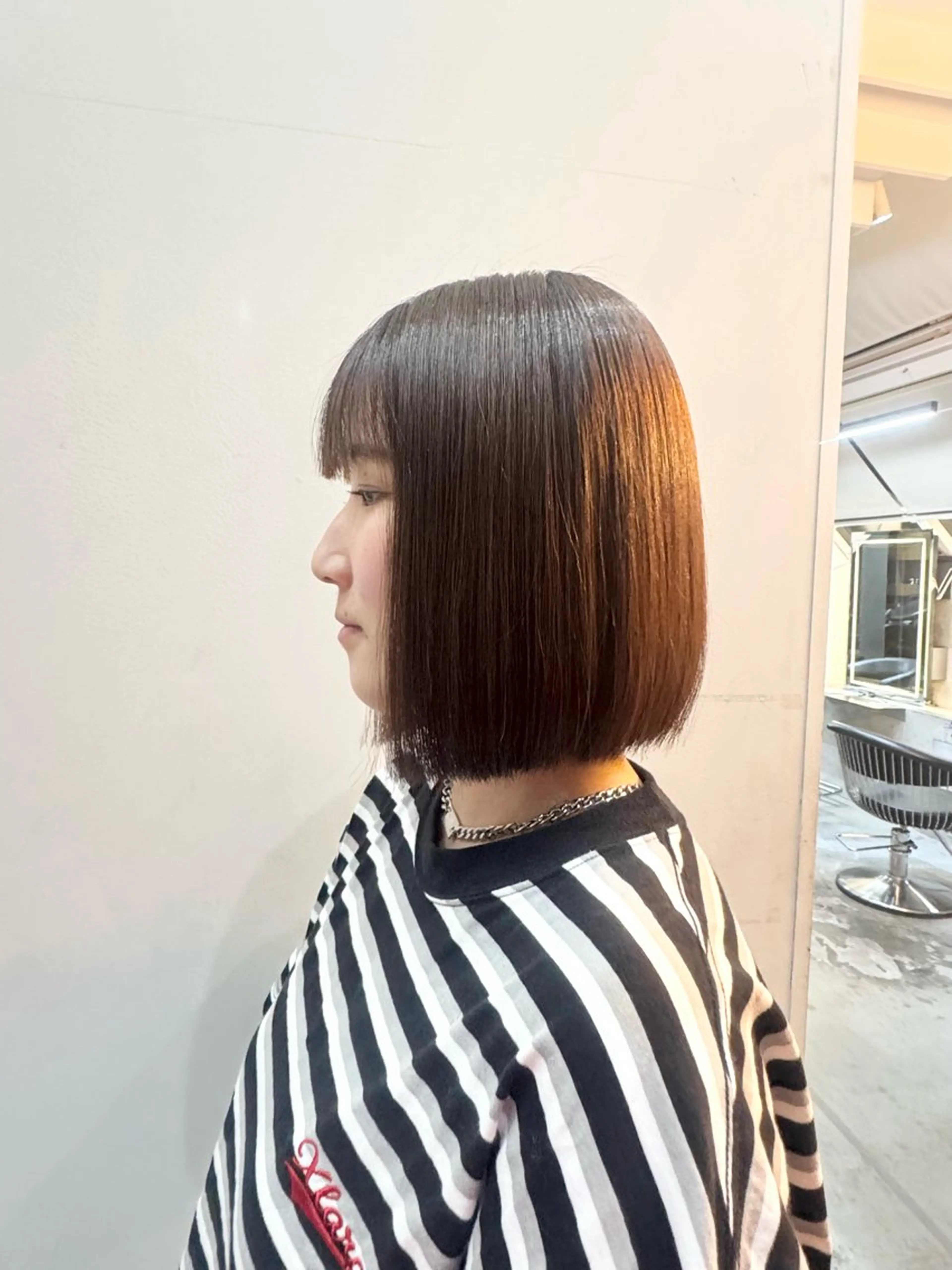 ショート 透明感カラー ボブ ミニボブ 颯空🎀のヘアスタイル
