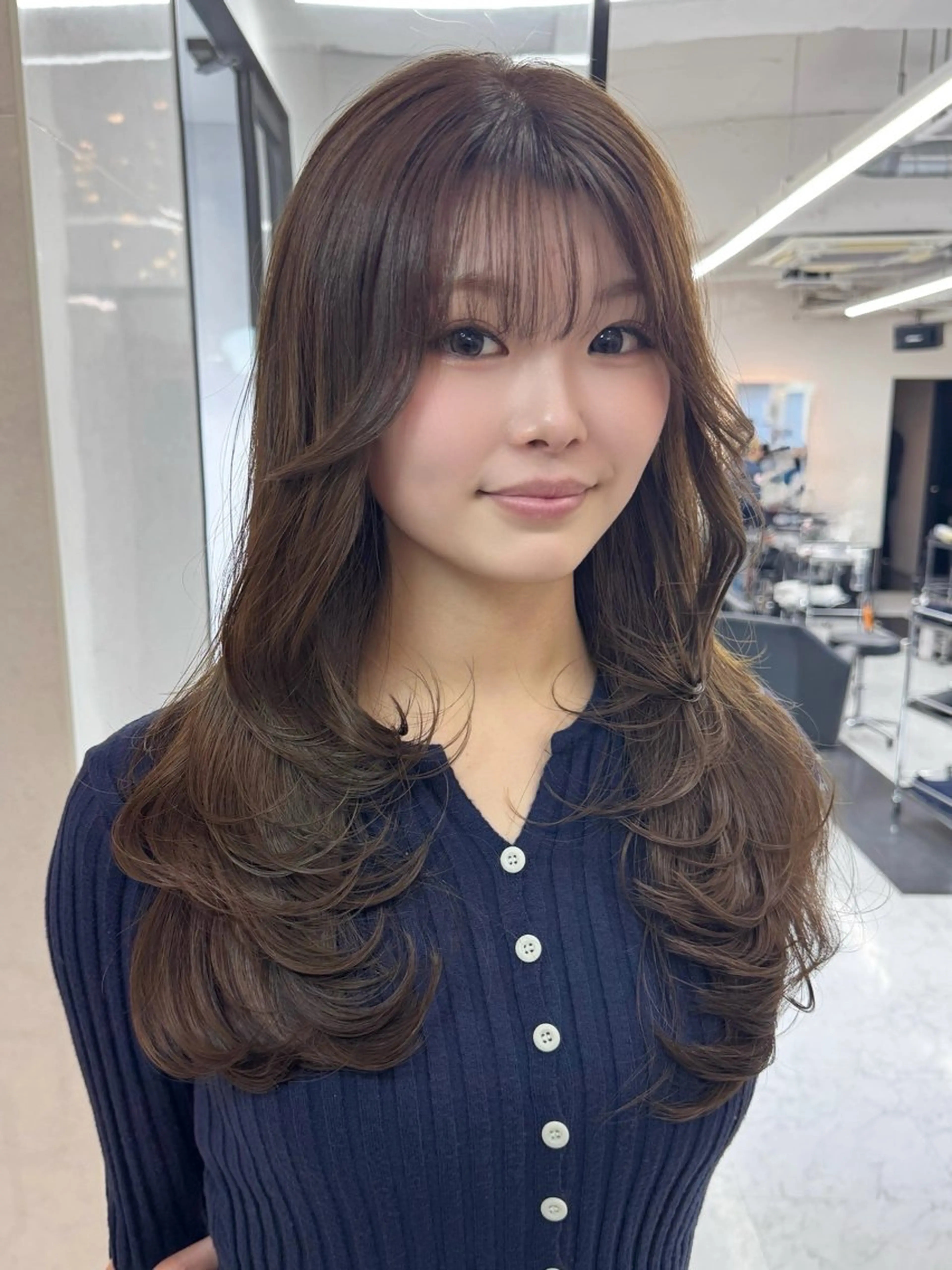 ロング レイヤーカット カット トリートメント ALEAP owl 平野 宏樹のヘアスタイル