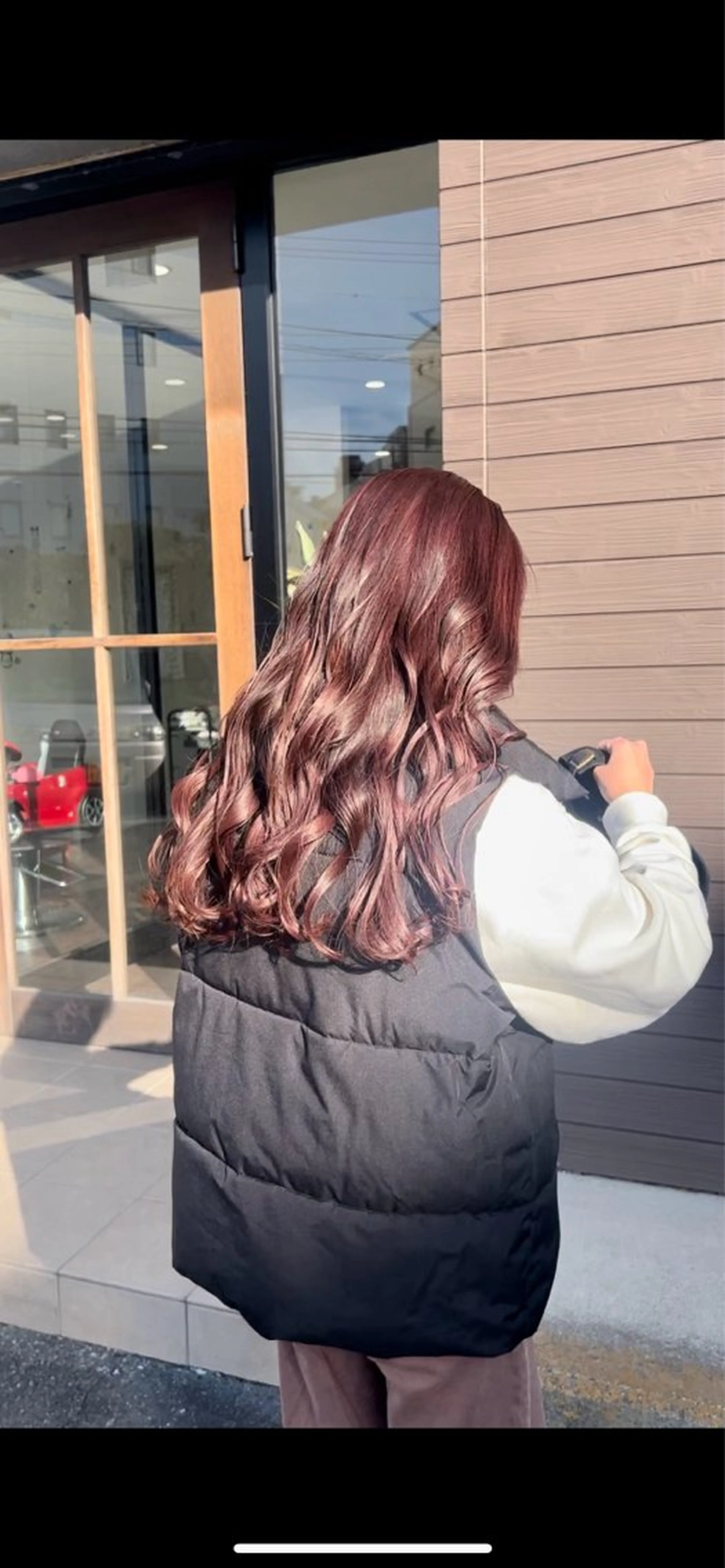 ロング カラー ヘアアレンジ ブラウンカラー レッドカラー レッドブラウン 🤍 minaのヘアスタイル