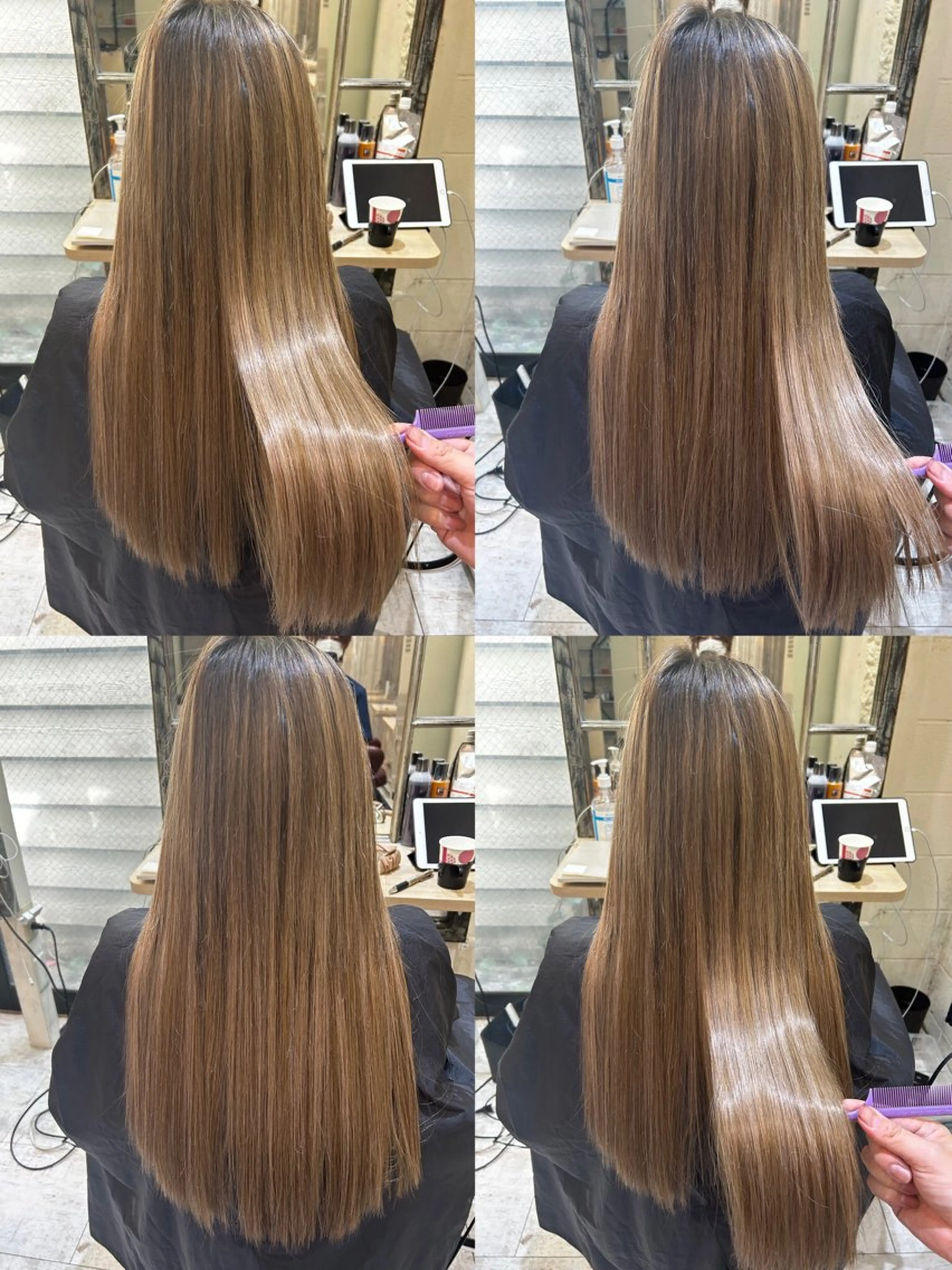 ロング カラー カット エクステ 佐伯 りょうのヘアスタイル