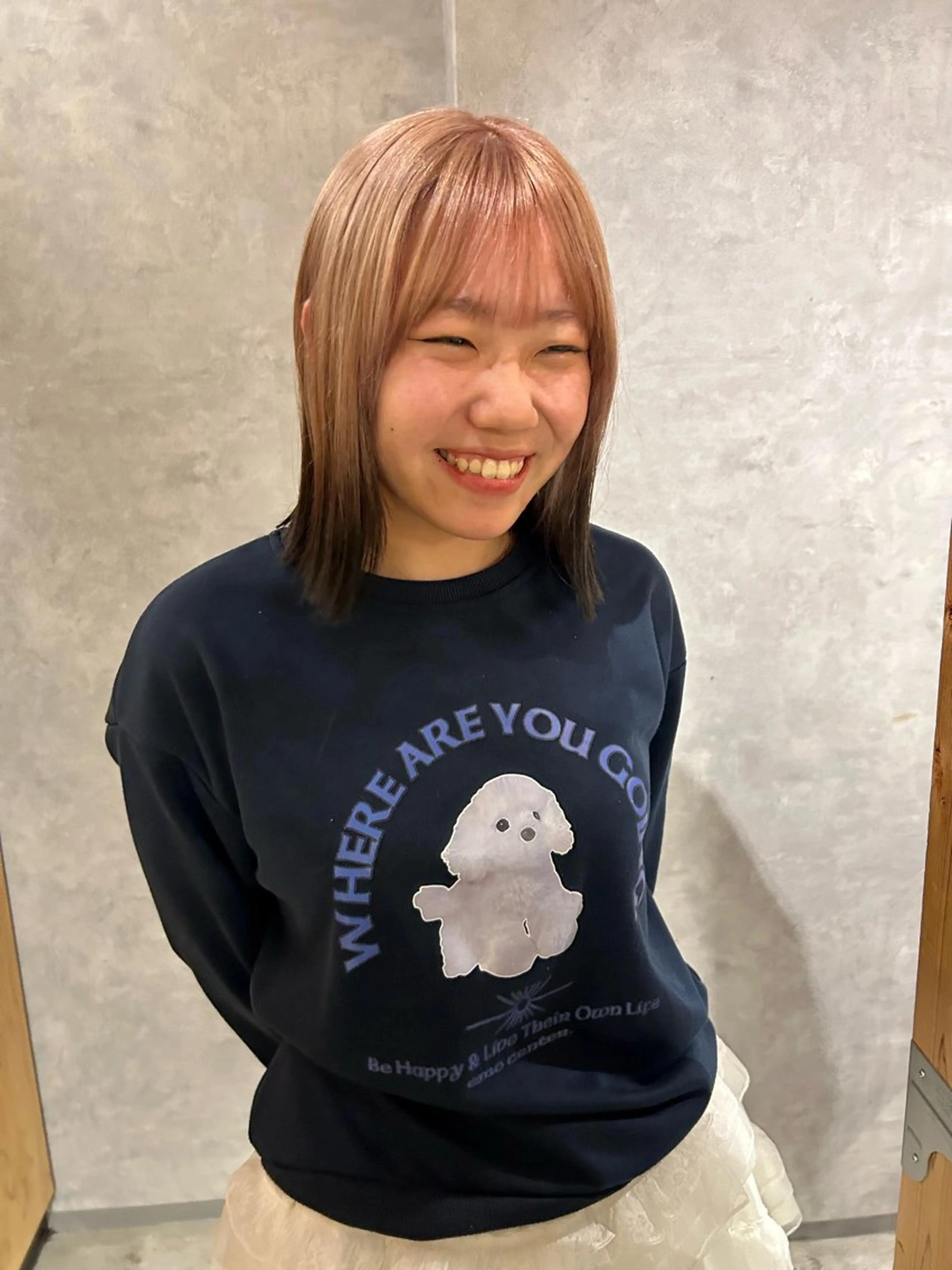 ミディアム ヘアカラー トリートメント 小平 寧々のヘアスタイル
