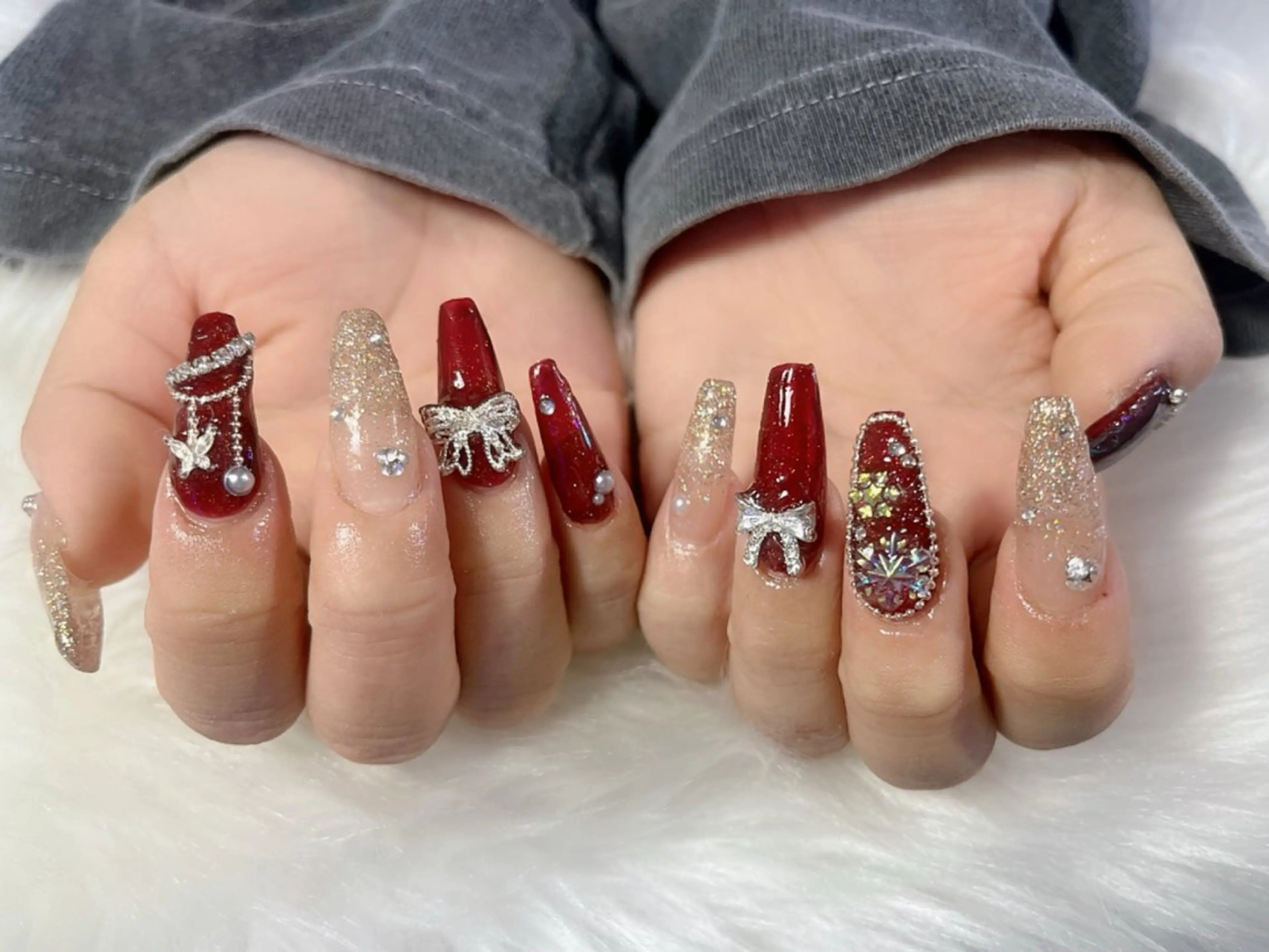 ネイル 冬ネイル クリスマス 🍯 RIOのネイルデザイン