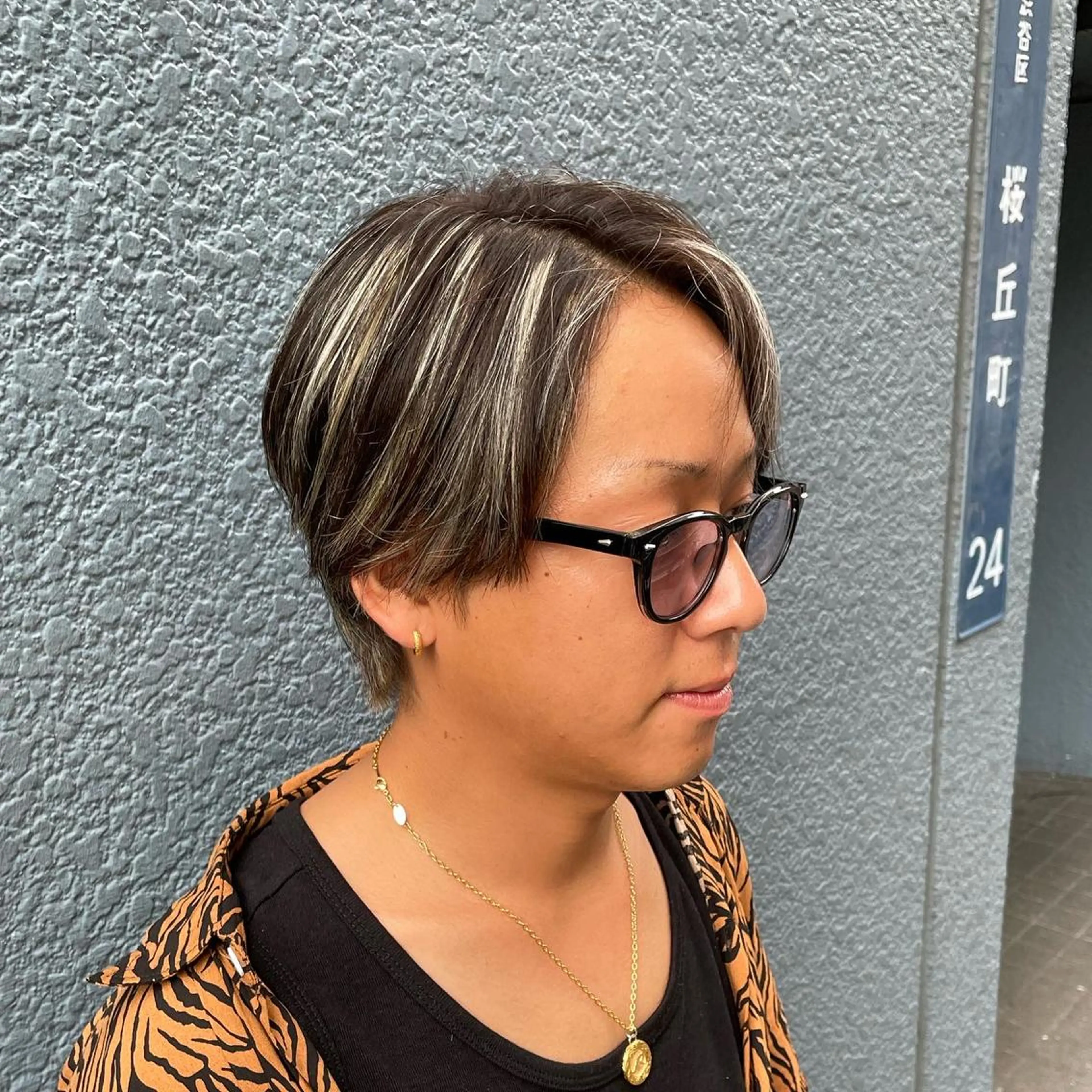 カラー メンズ メンズメッシュ メッシュ Le'a所属・渋谷/フェード/ 國分 翔のヘアスタイル