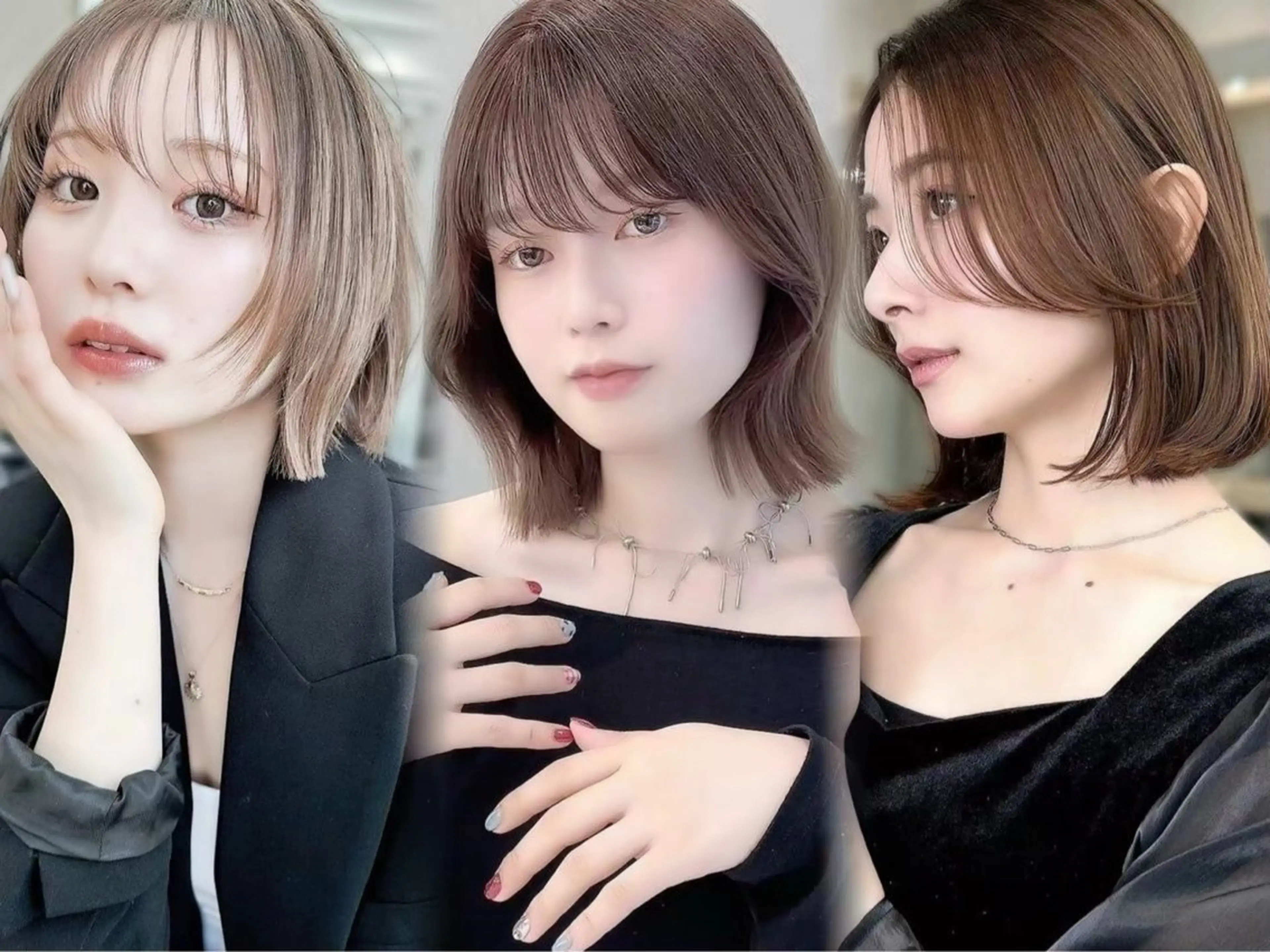 ミディアム カット トリートメント ヘッドスパ オリーブカラー/みづ き/ボブパーマ🤍のヘアスタイル