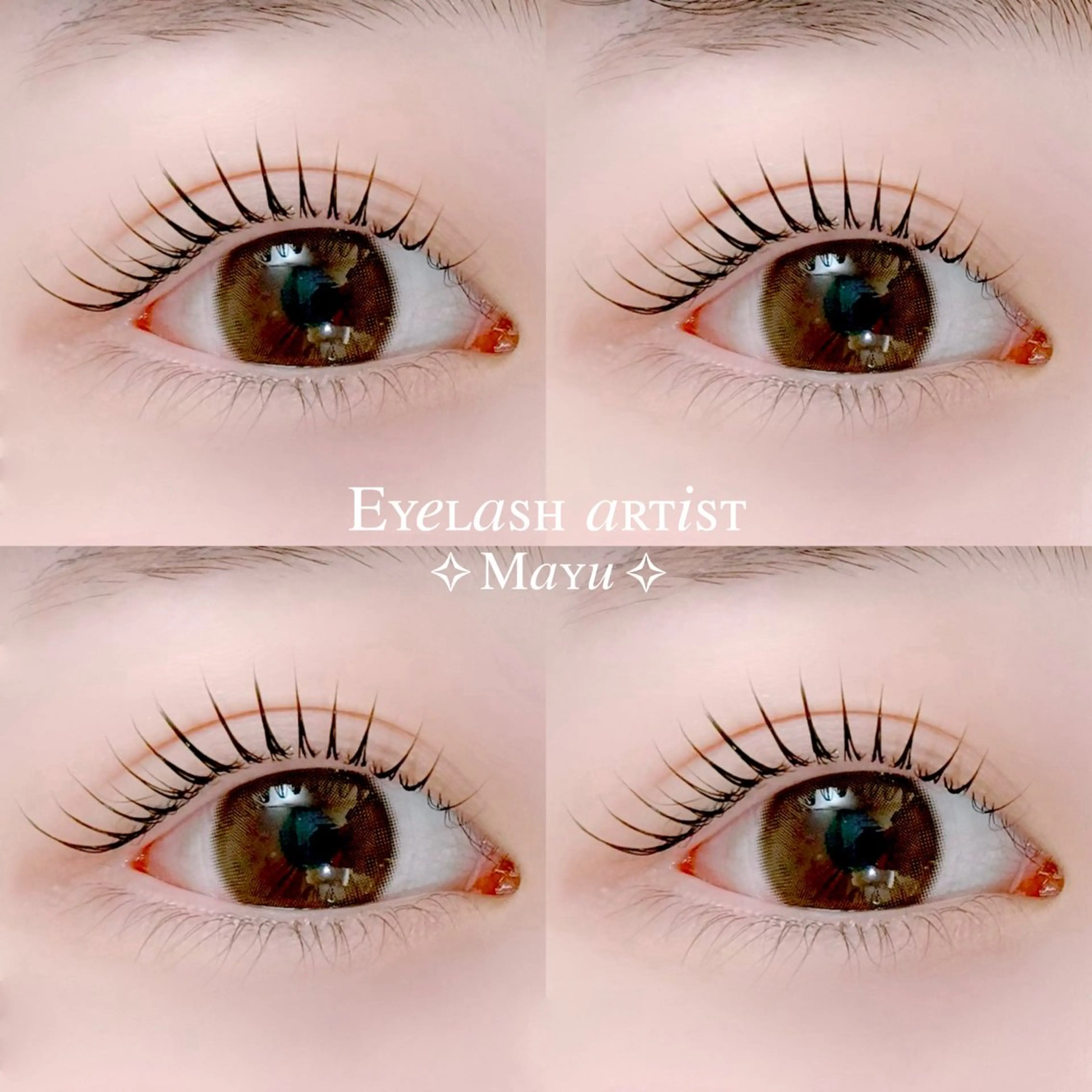 マツエク・マツパ 一重×まつ毛パーマ 𝗠𝗔𝗬𝗨 🌙のマツエク・マツパデザイン