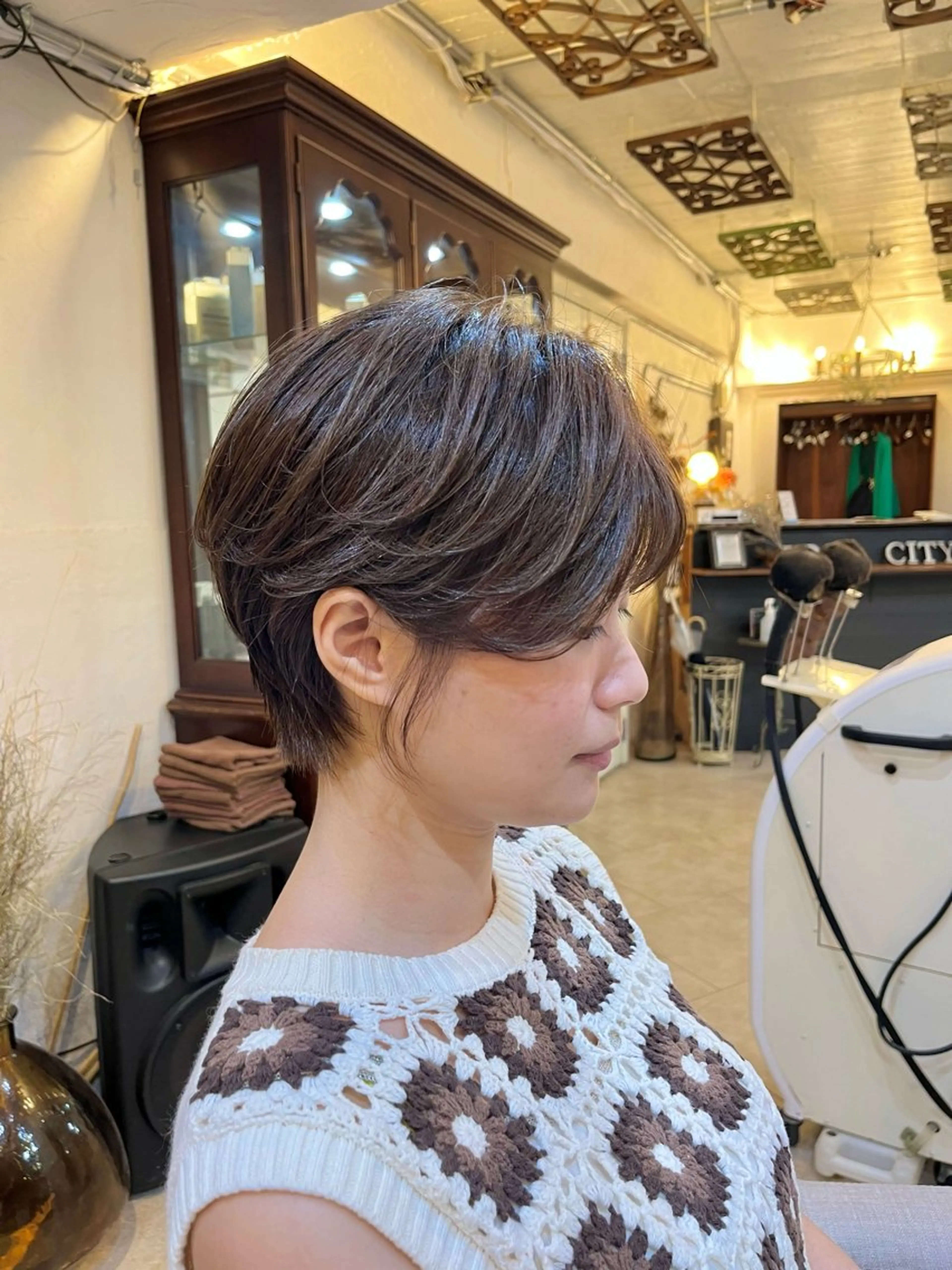 ショート 顔まわりレイヤー 韓国風ヘア レイヤーカット ショートヘア カット ヘアカラー トリートメント 本場の韓国ヘア 🇰🇷チ・ヨンジュのヘアスタイル