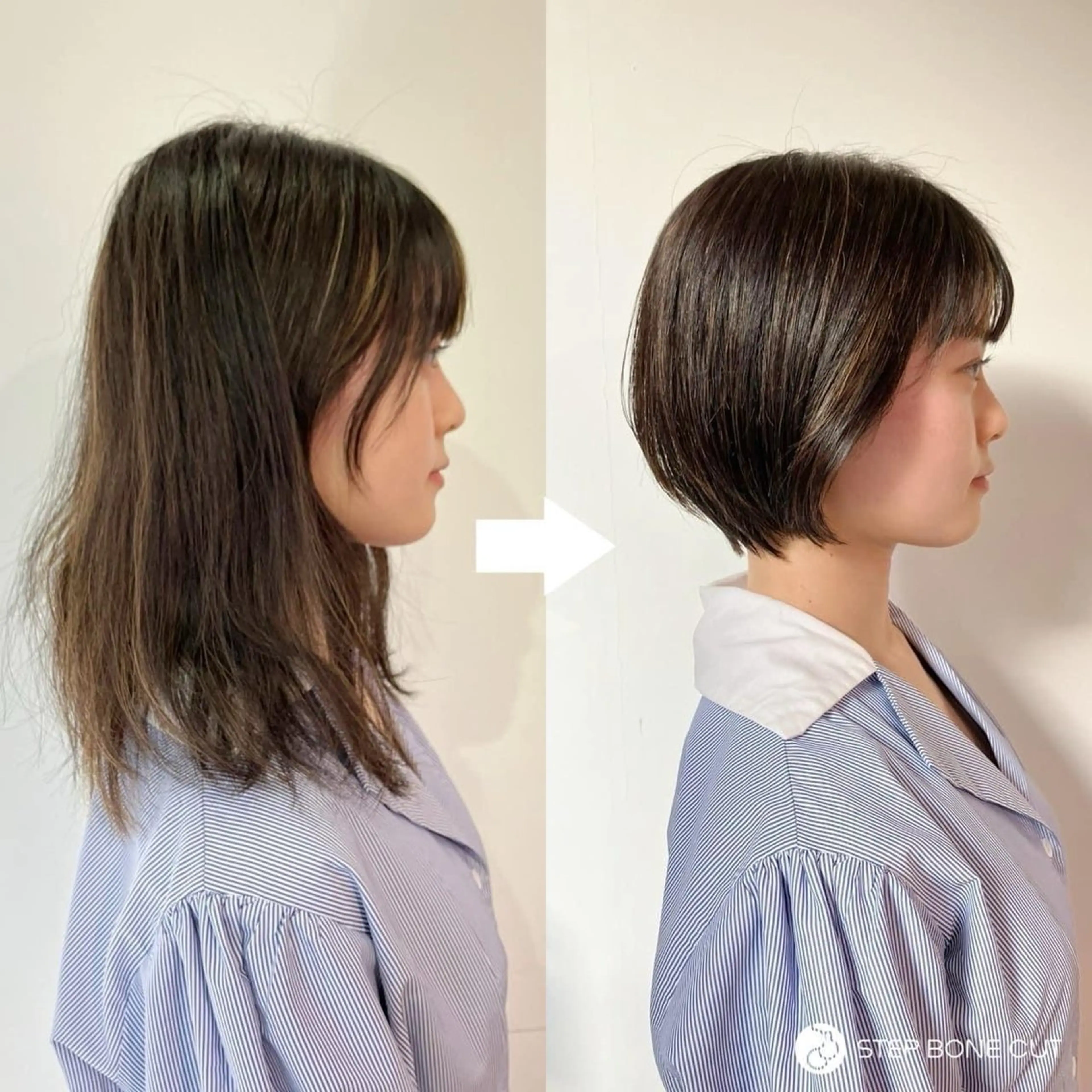 ミディアム 小顔カット ポルタカリーナサロン yukariのヘアスタイル