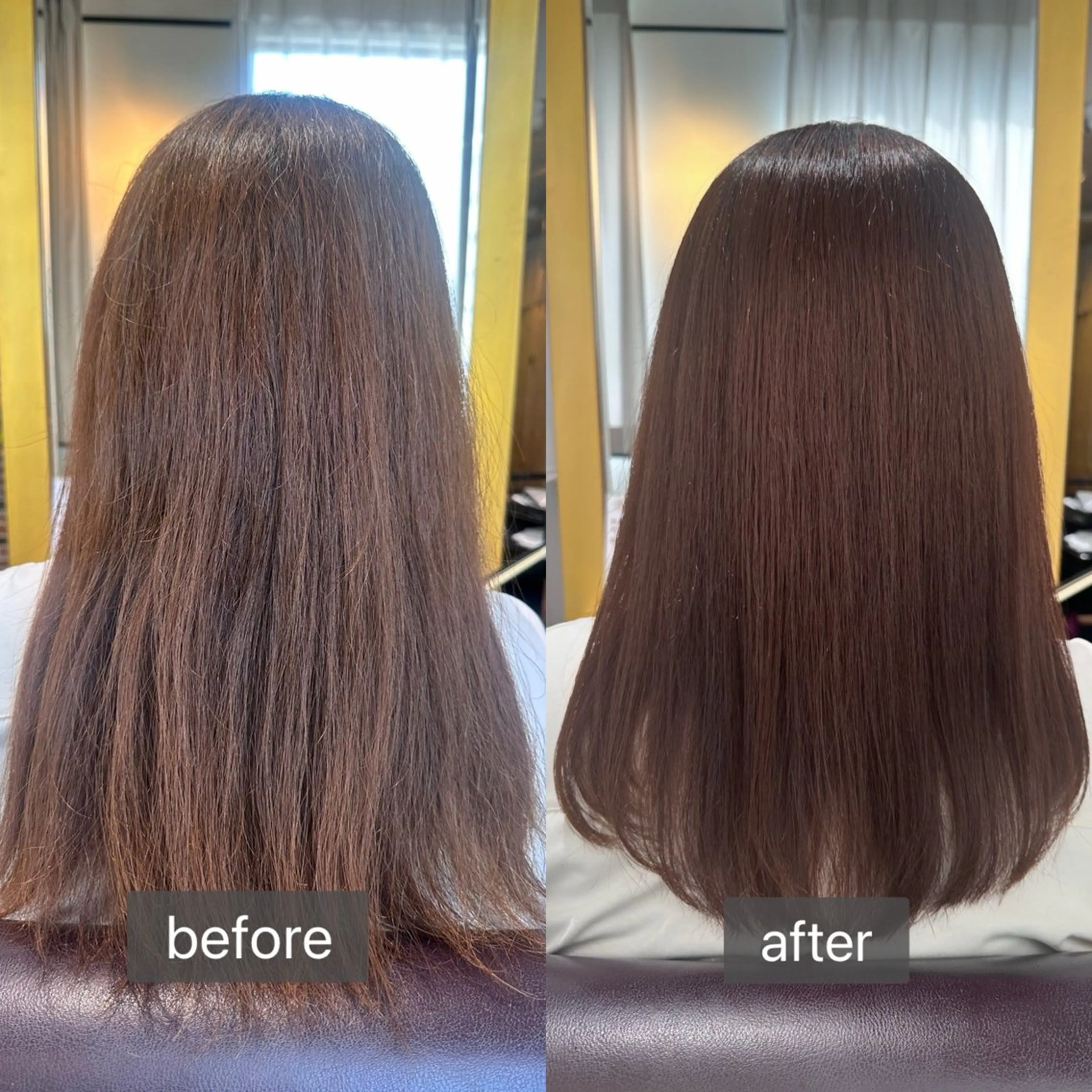 ロング くせ毛 縮毛矯正 カット 縮毛矯正 心斎橋/レイヤー/ 艶カラー💖Sakiのヘアスタイル