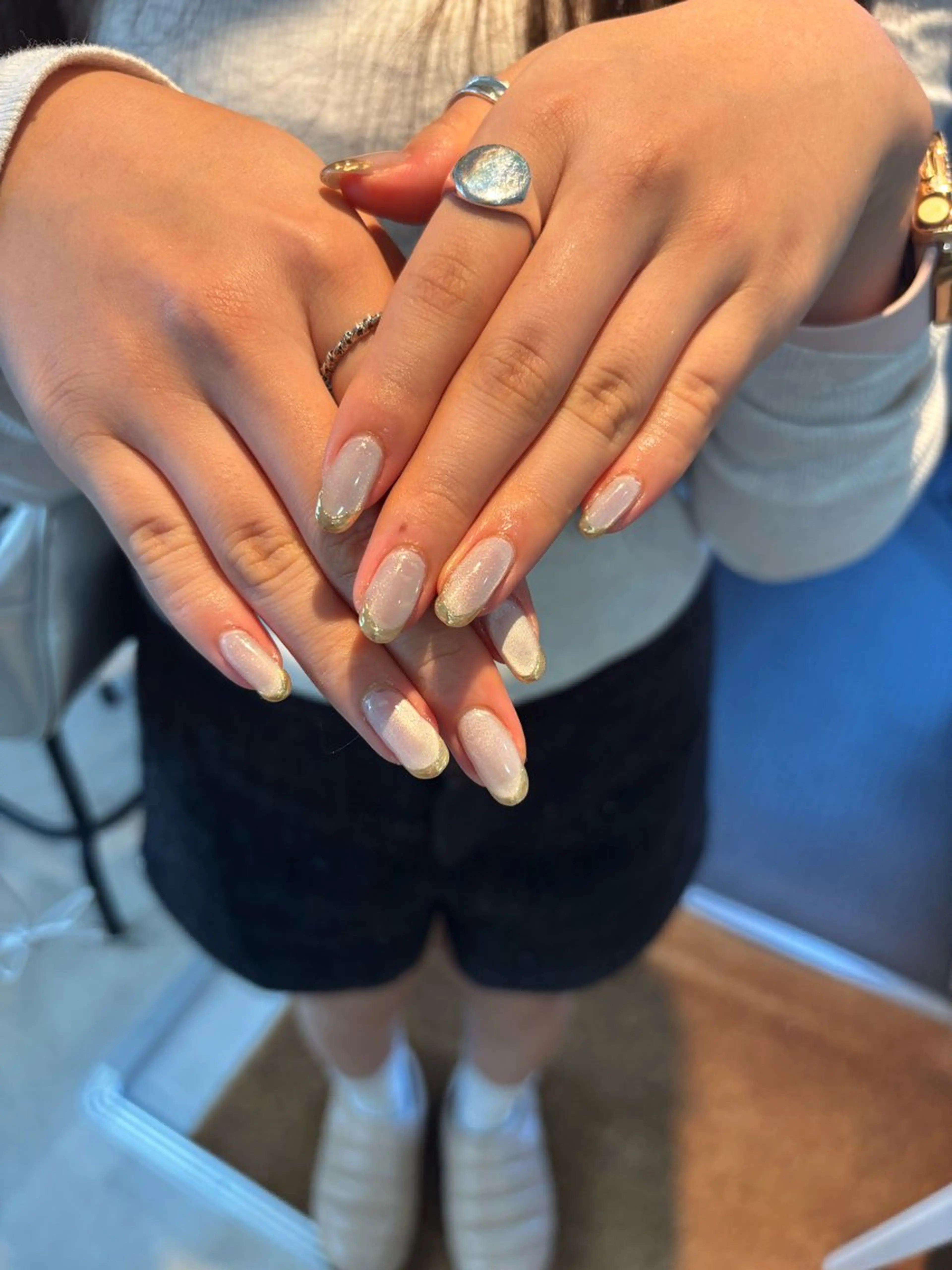 ネイル フレンチネイル マグネットネイル free'snail N A Oのネイルデザイン