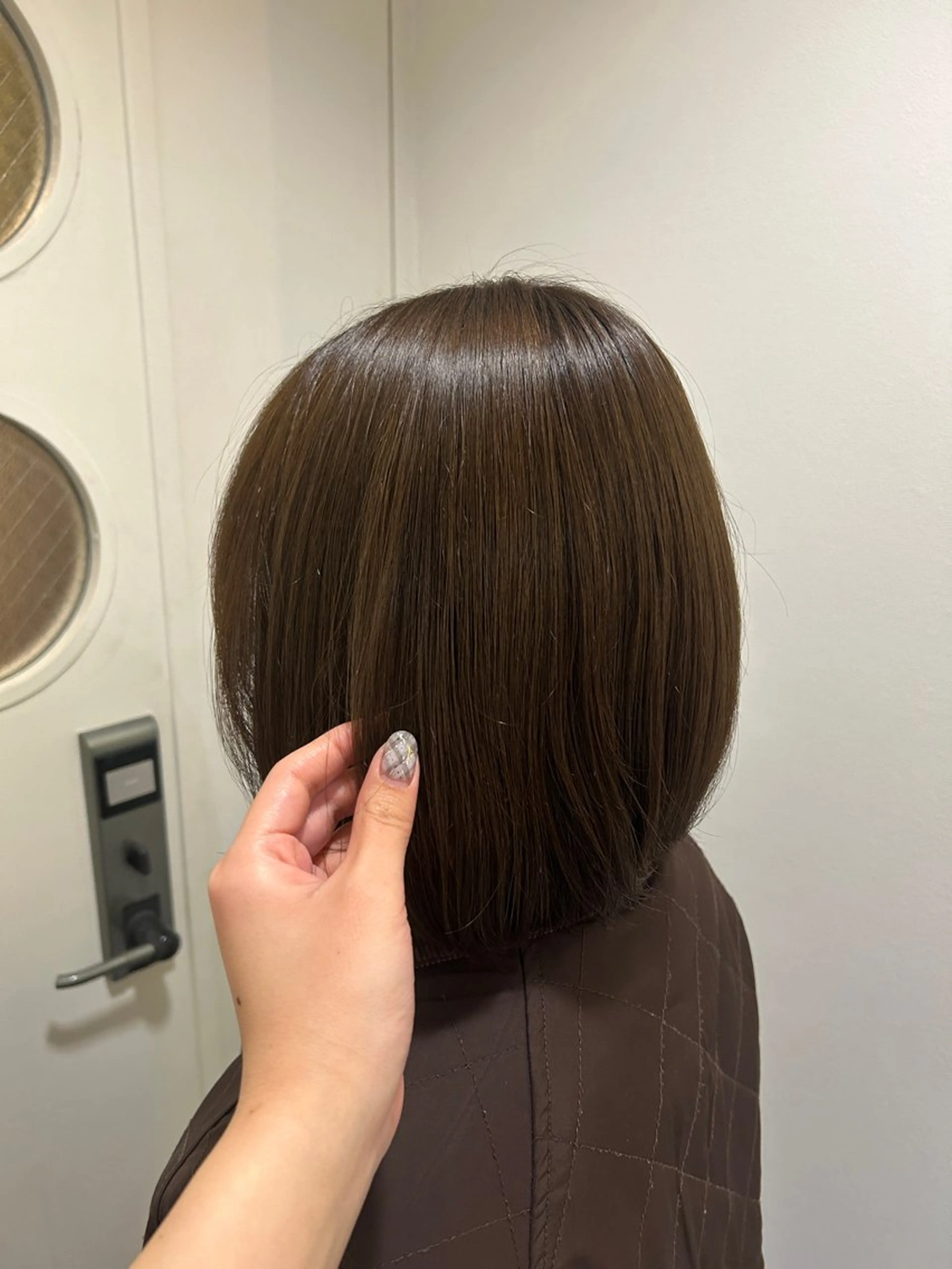 カラー ベージュカラー オリーブベージュ UNBIRTHDAY ゆづみのヘアスタイル