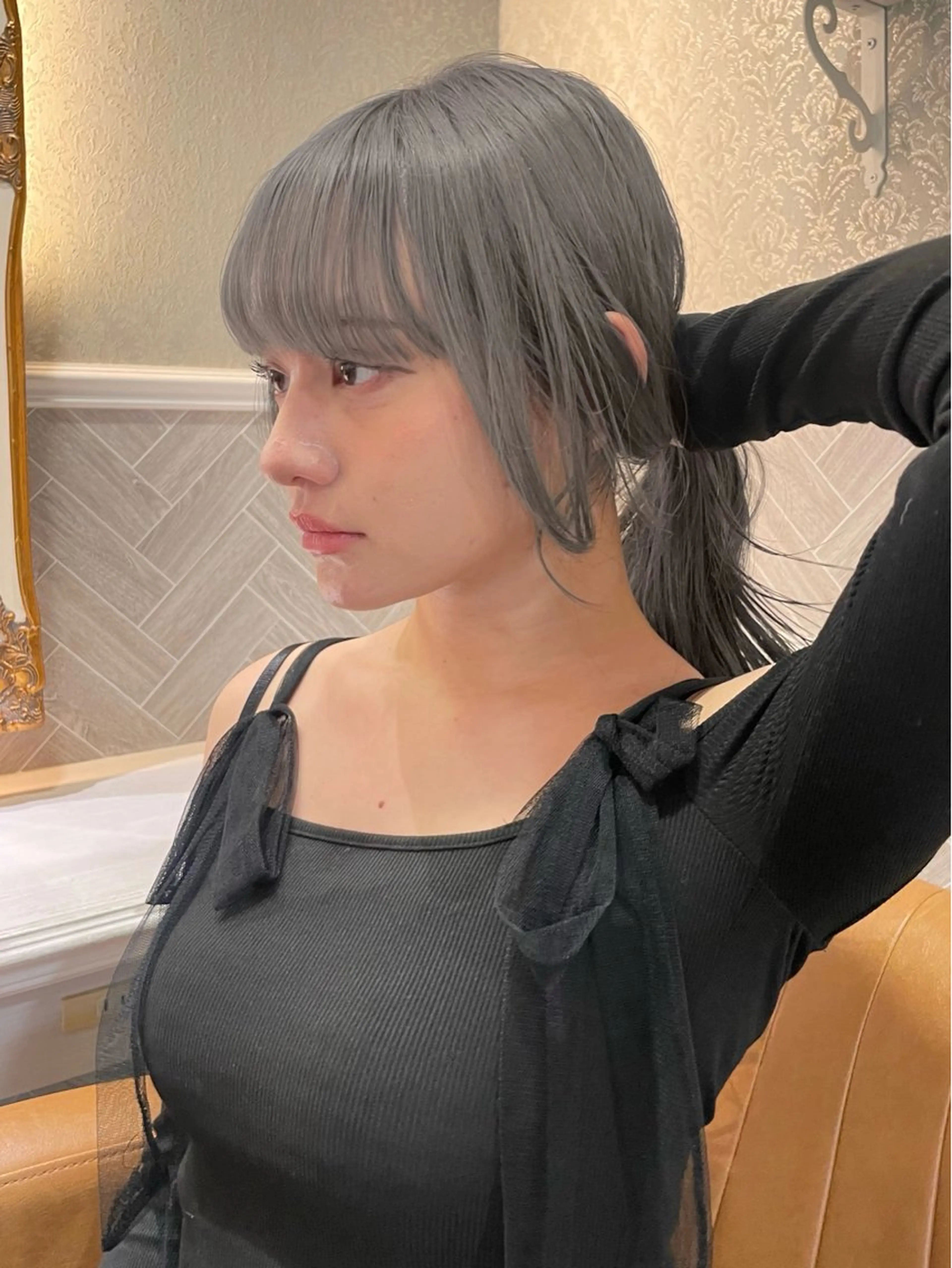 ミディアム 髪質改善 韓国風ヘア レイヤーカット 縮毛矯正 カット 縮毛矯正 トリートメント 美髪縮毛矯正🤍 髪質改善/Shinaのヘアスタイル