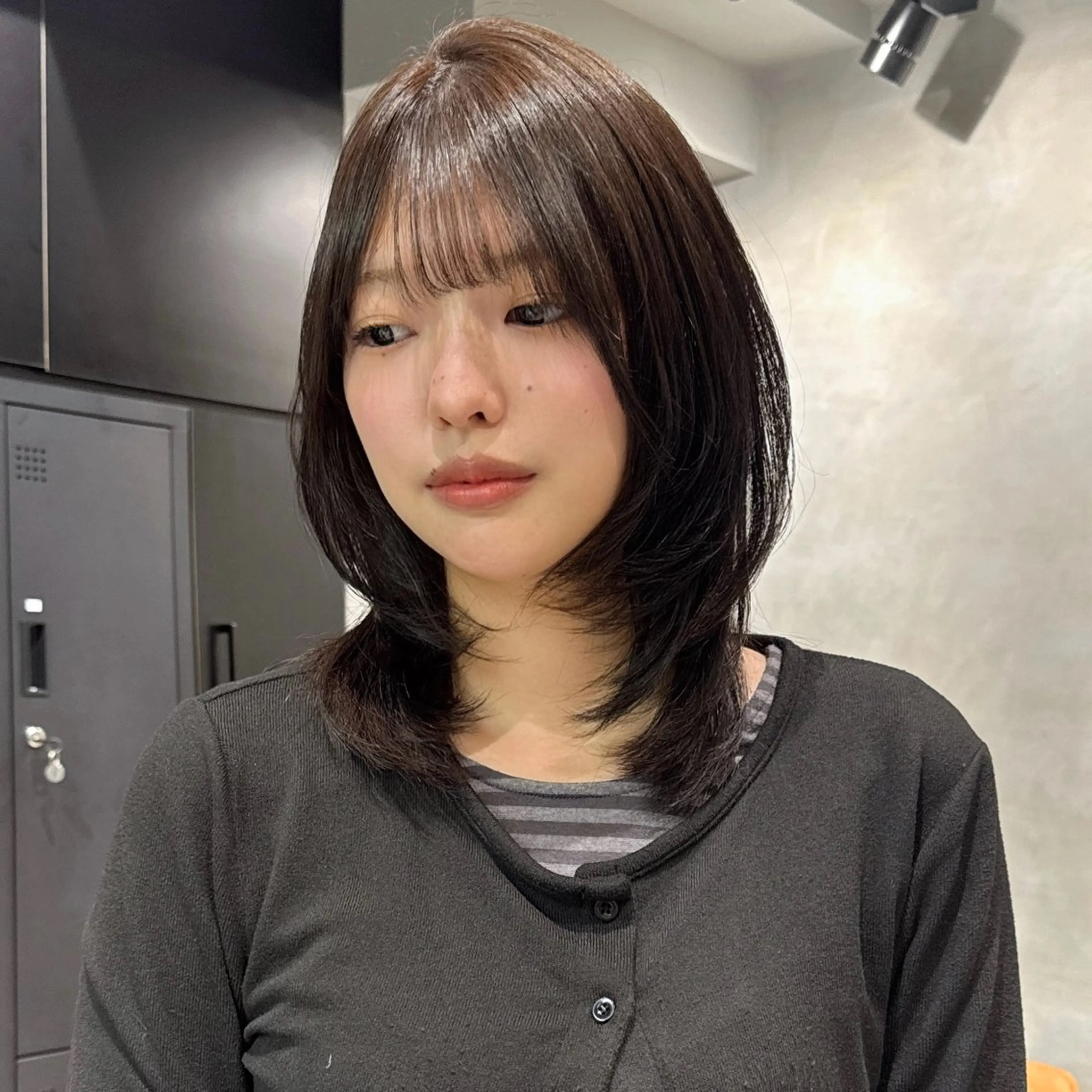 ミディアム カラー カット ヘアカラー トリートメント レイヤー/ウルフ🤍 mayo.のヘアスタイル