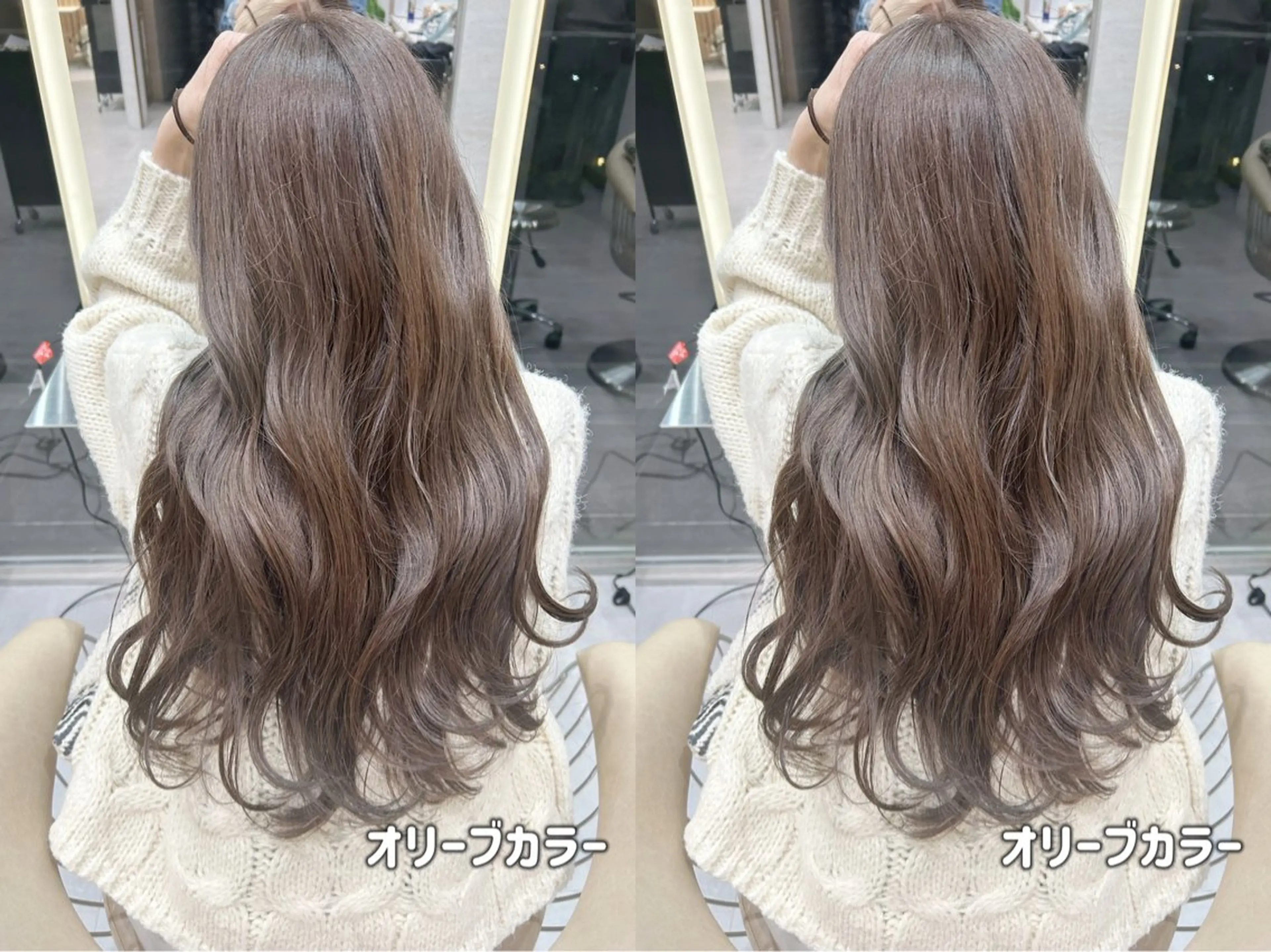 ミディアム ヘアカラー トリートメント オリーブカラー/みづ き/ボブパーマ🤍のヘアスタイル