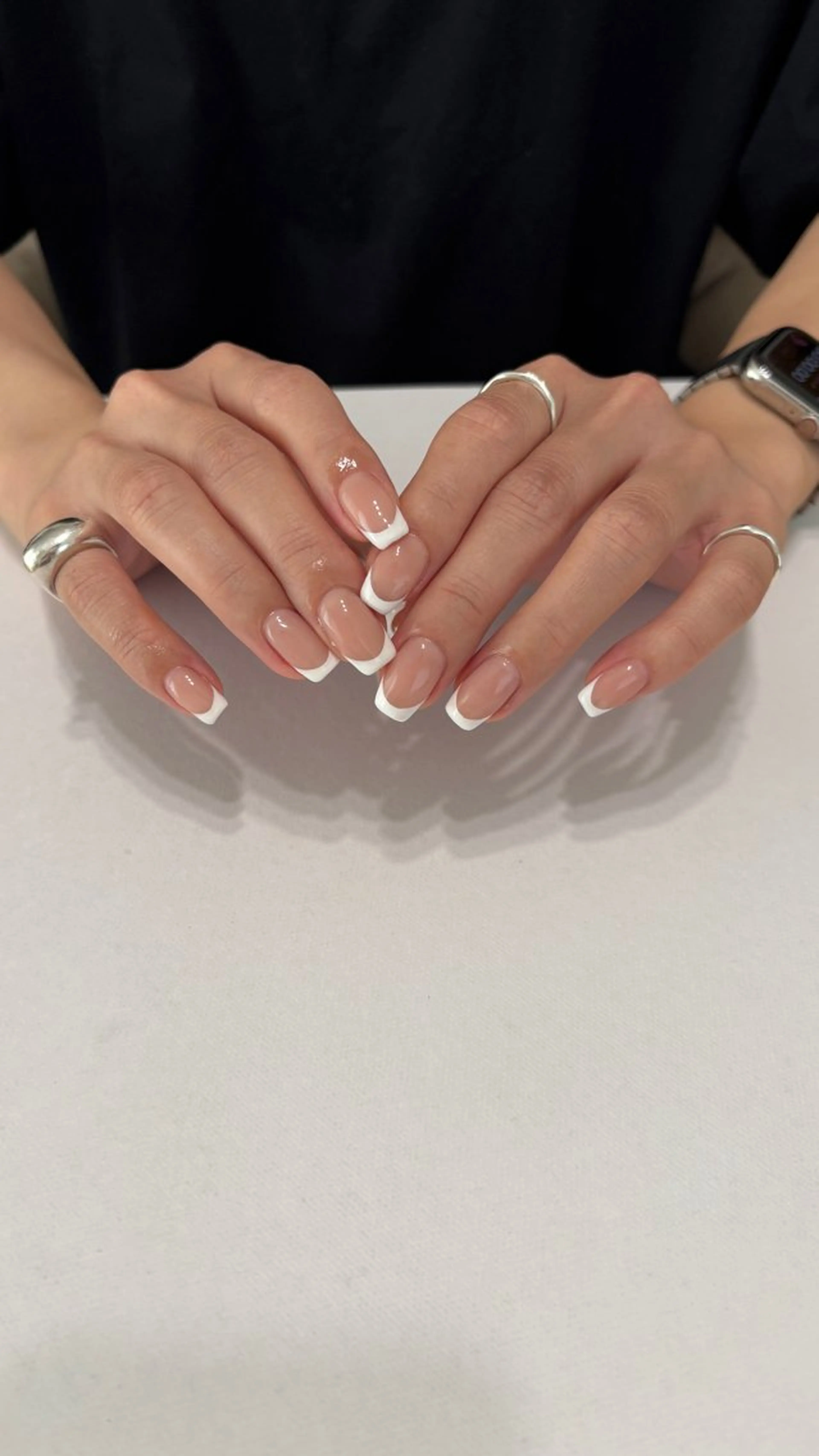 ネイル フレンチネイル ハンドネイル nail salon Cyaanのネイルデザイン