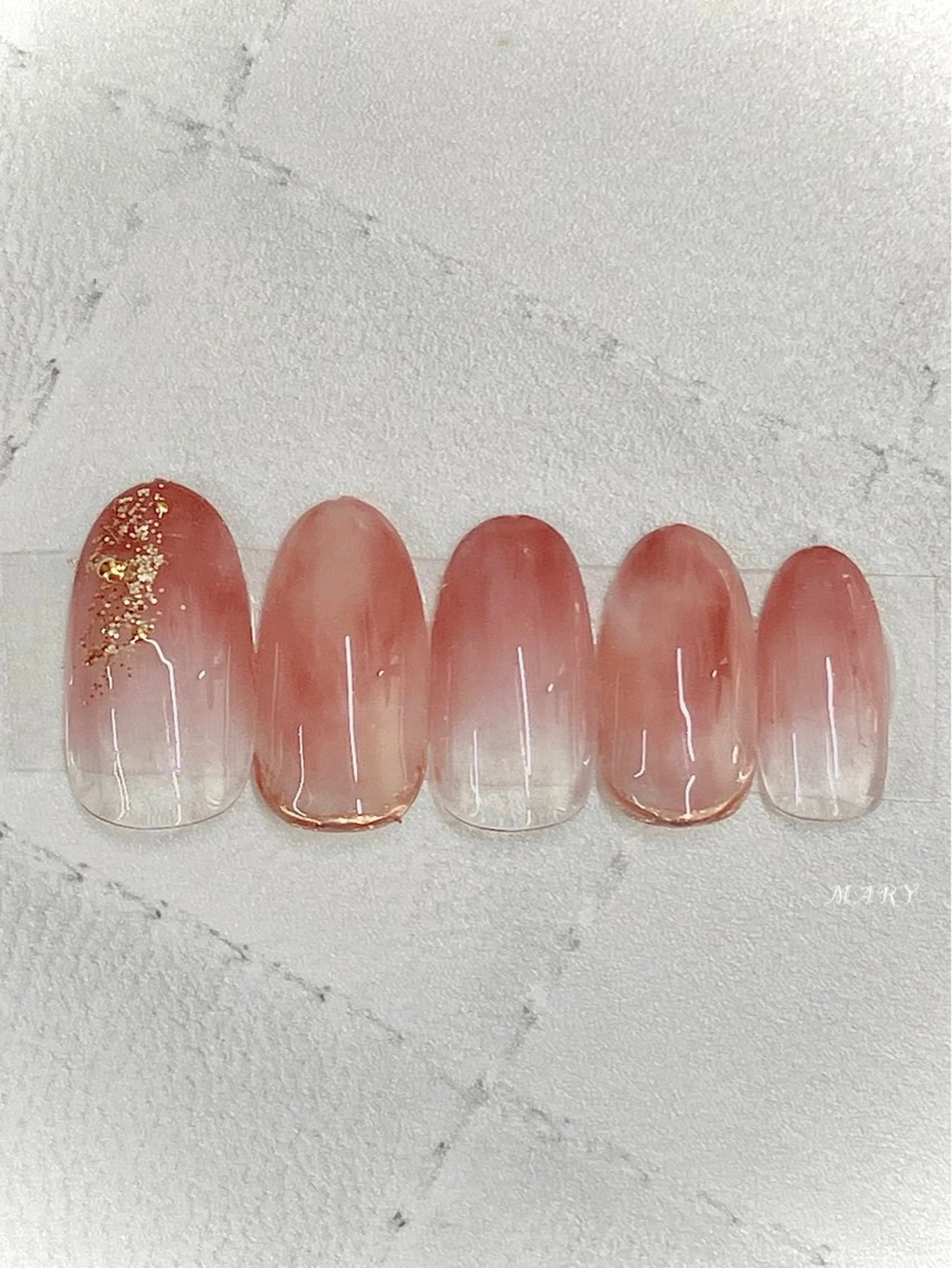 ネイル グラデーション ニュアンスネイル 春ネイル ハンドネイル Mary nail .narumiのネイルデザイン