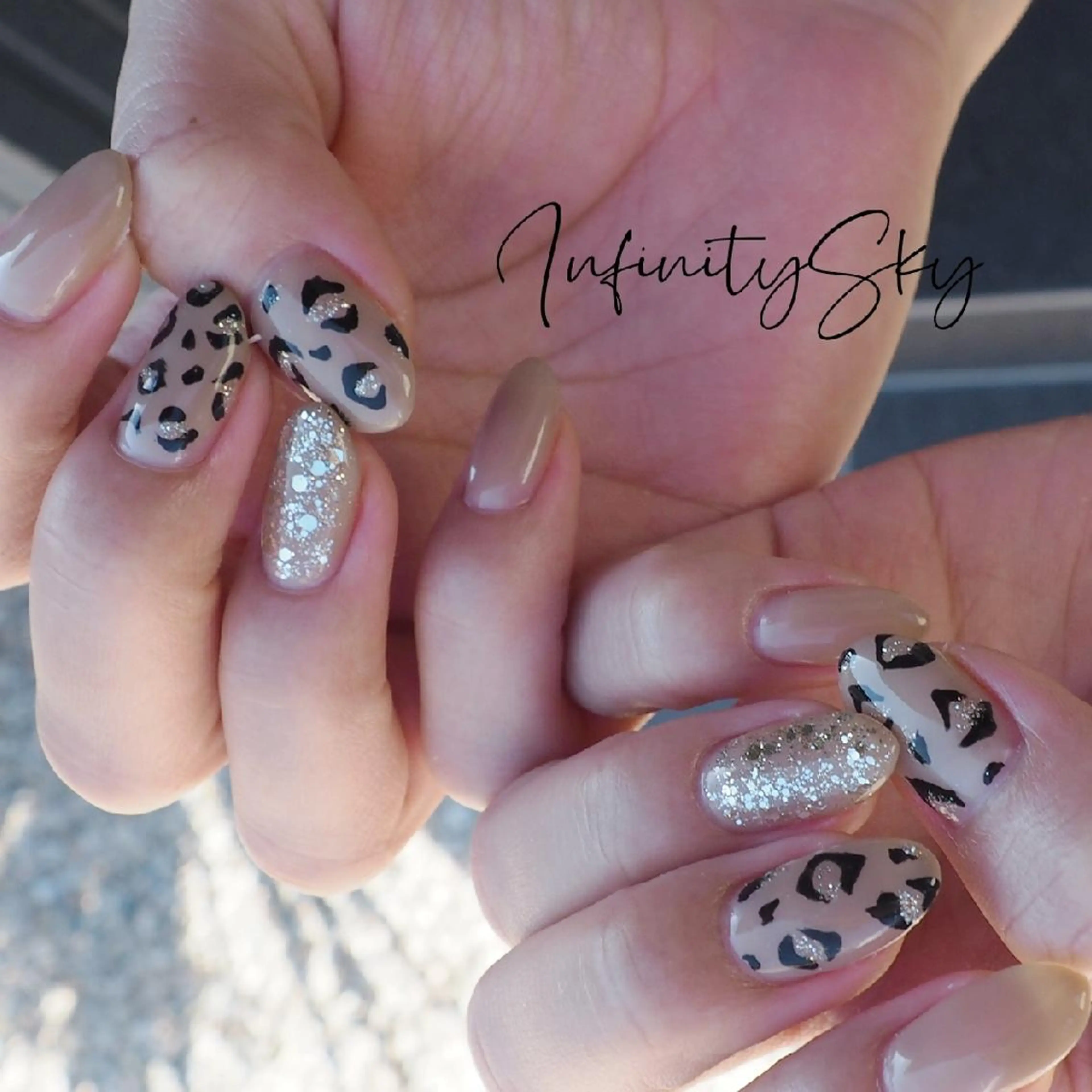 ネイル アートネイル ハンドネイル infinity skyのネイルデザイン