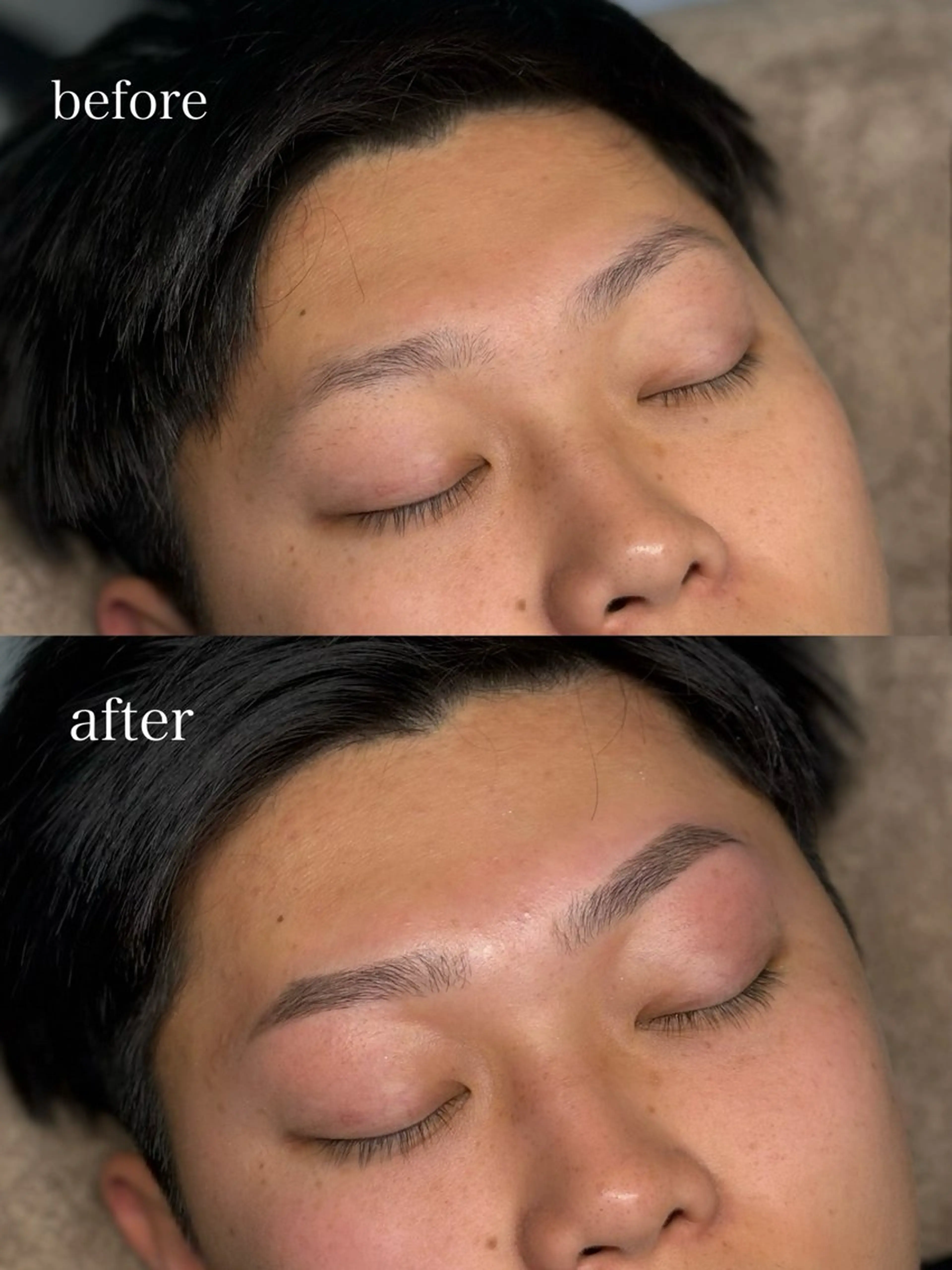 メンズ アイブロウ メンズアイブロウ 眉毛ワックス脱毛 ワックス脱毛 その他(アイブロウ) 韓国肌管理BEAUTY-SALON Teena【ティーナ】ララピール/毛穴/脱毛所属・心斎橋眉毛サロン hiyoriの眉毛・アイブロウイメージ