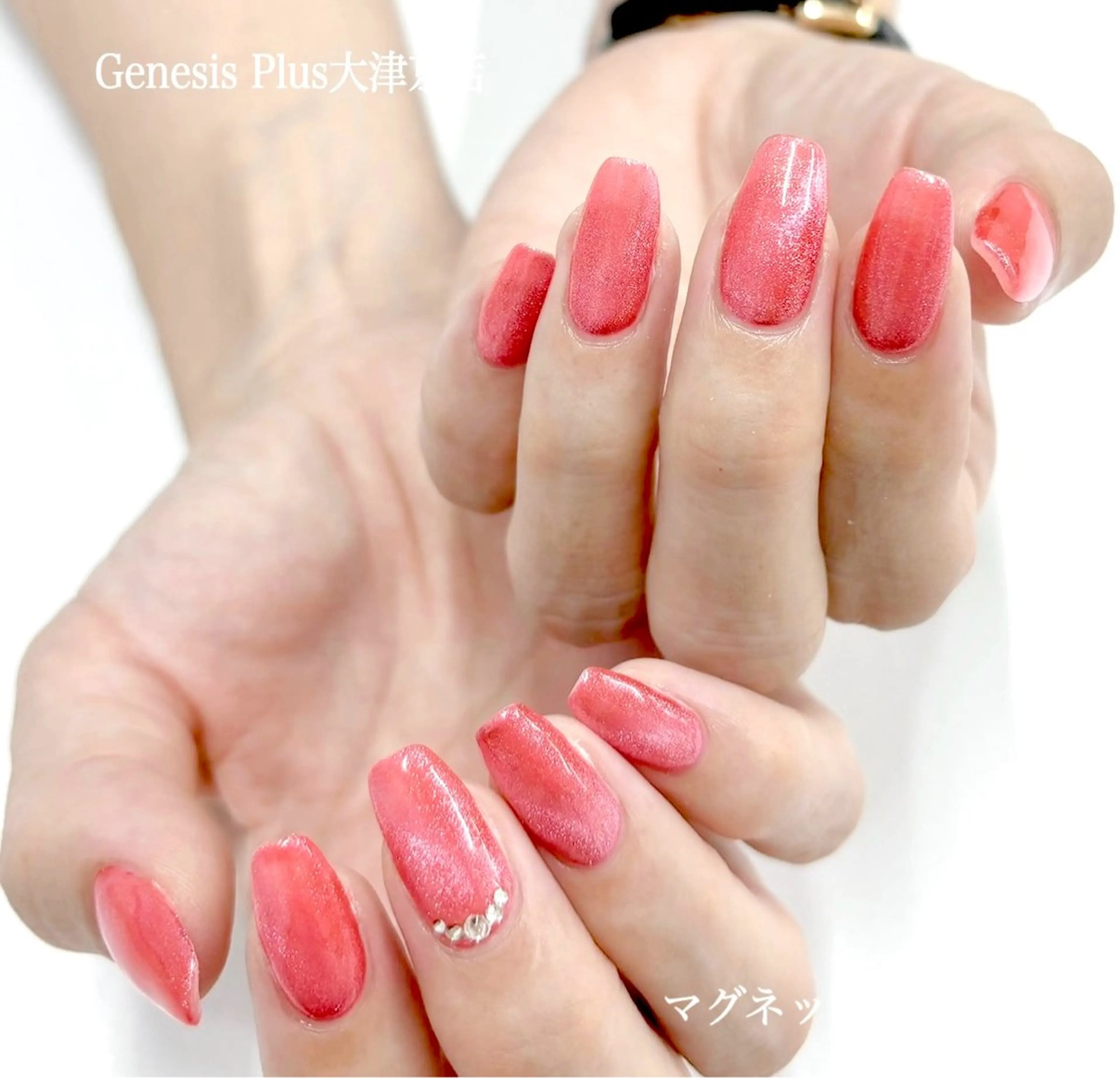 ネイル マグネットネイル ストーンネイル Genesis Plus大津京店のネイルデザイン