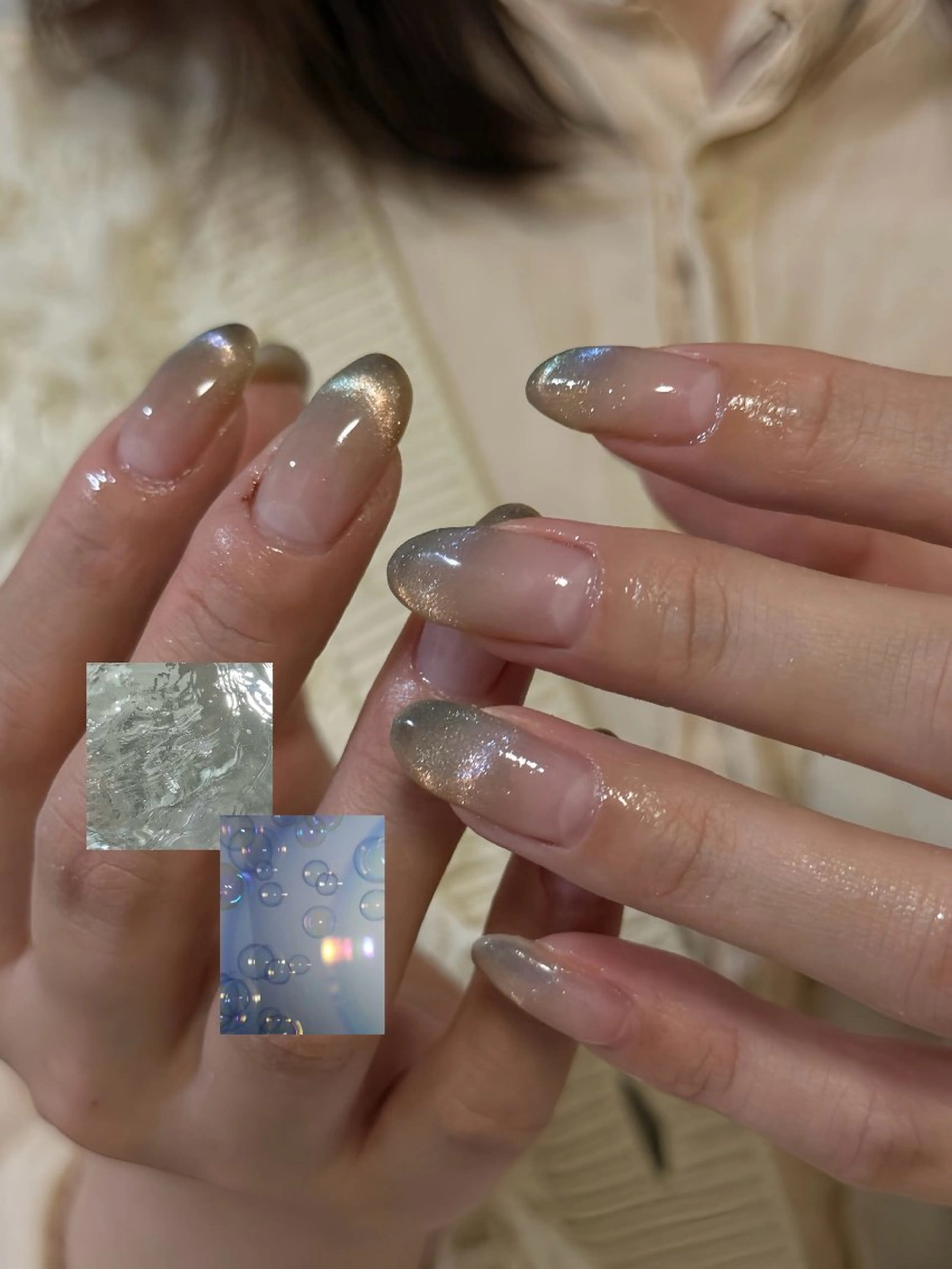 ネイル アートネイル マグネットネイル ニュアンスネイル ぷっくりネイル talo .のネイルデザイン