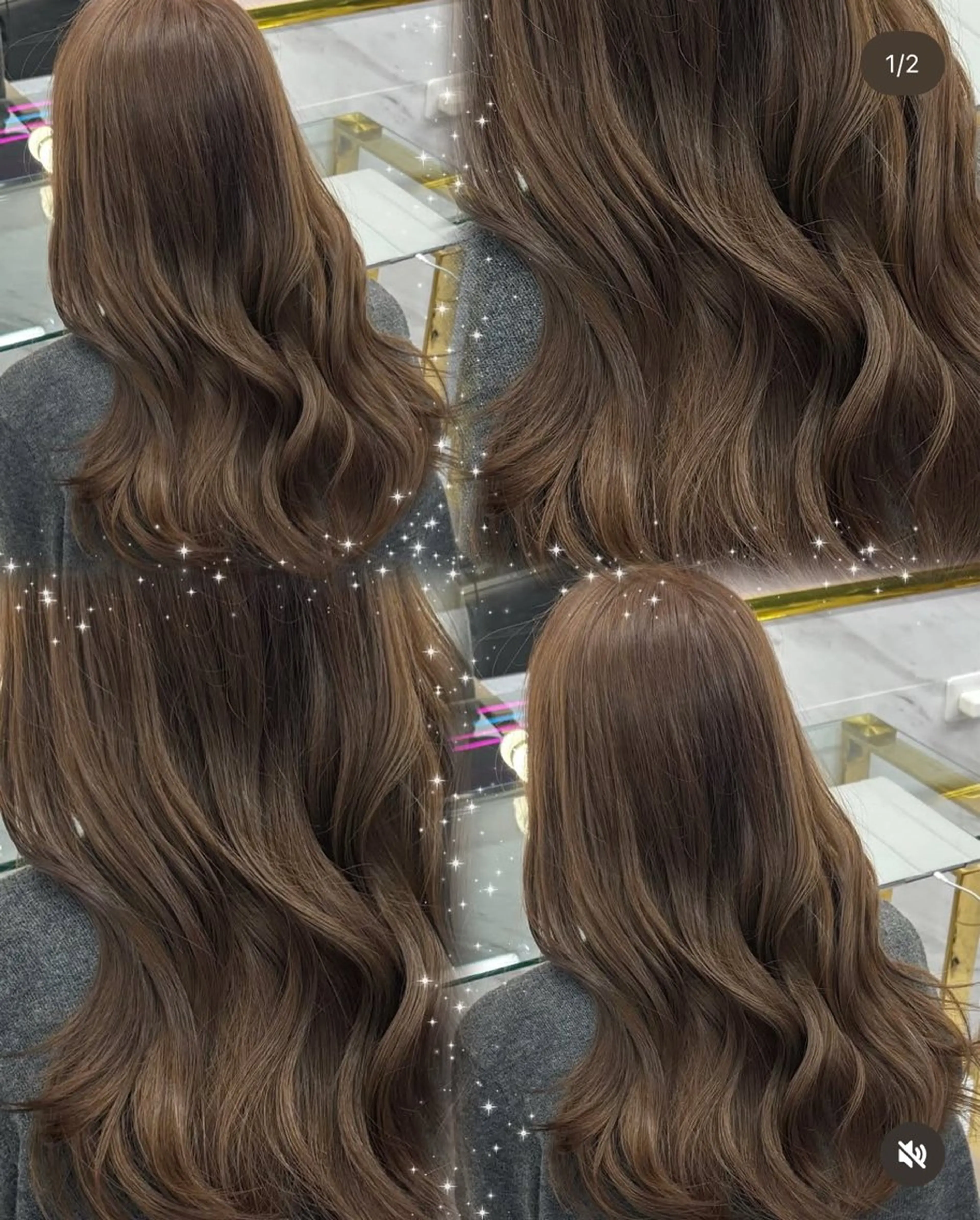 ロング カラー ブリーチ 透明感カラー ブリーチなしカラー ヘアカラー 岡山 愛のヘアスタイル