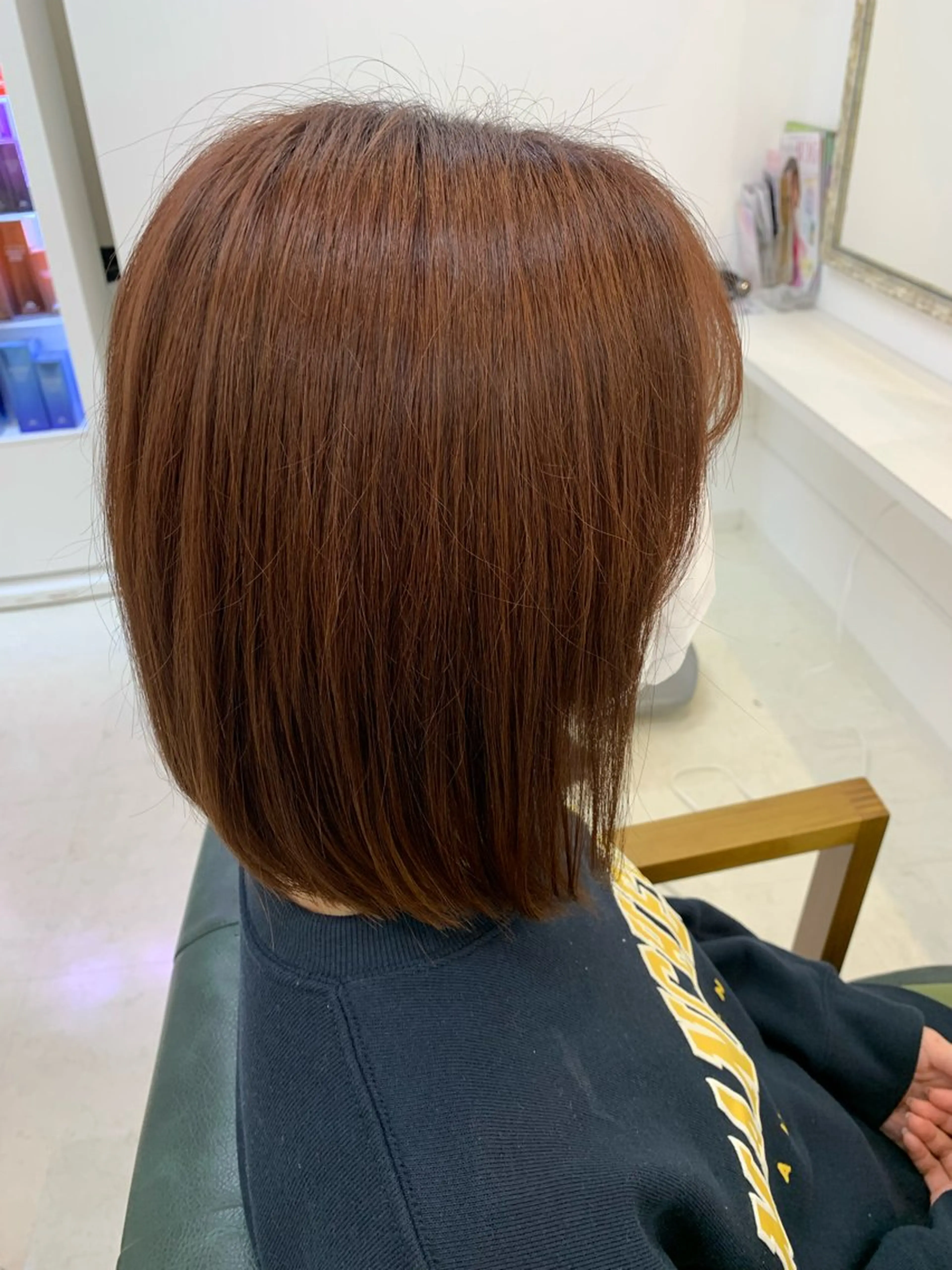 ミディアム カラー カット ヘアカラー トリートメント 柴田 結衣のヘアスタイル