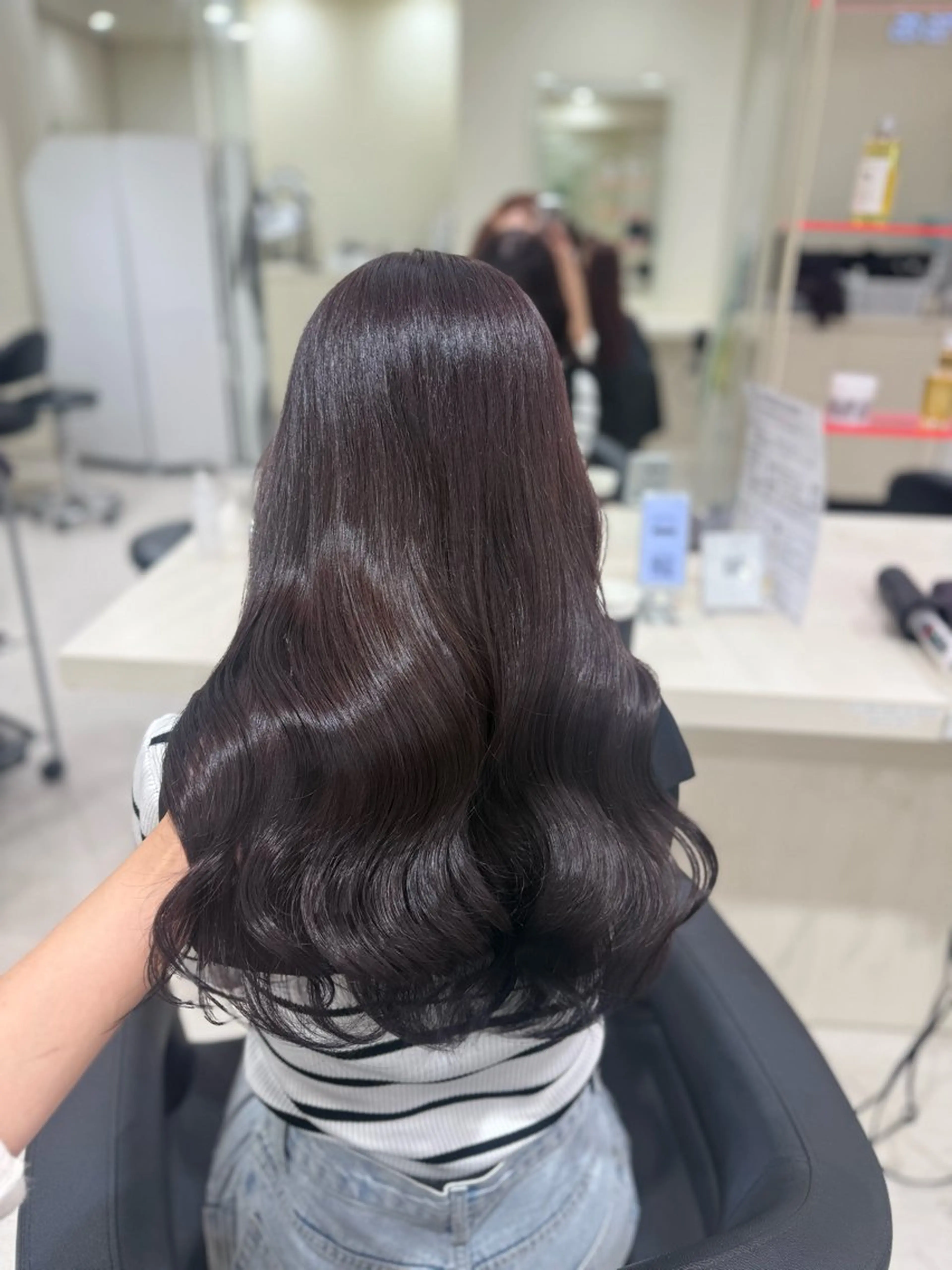 ロング 🎀🫧透明感 ピンクラベンダー💟のヘアスタイル