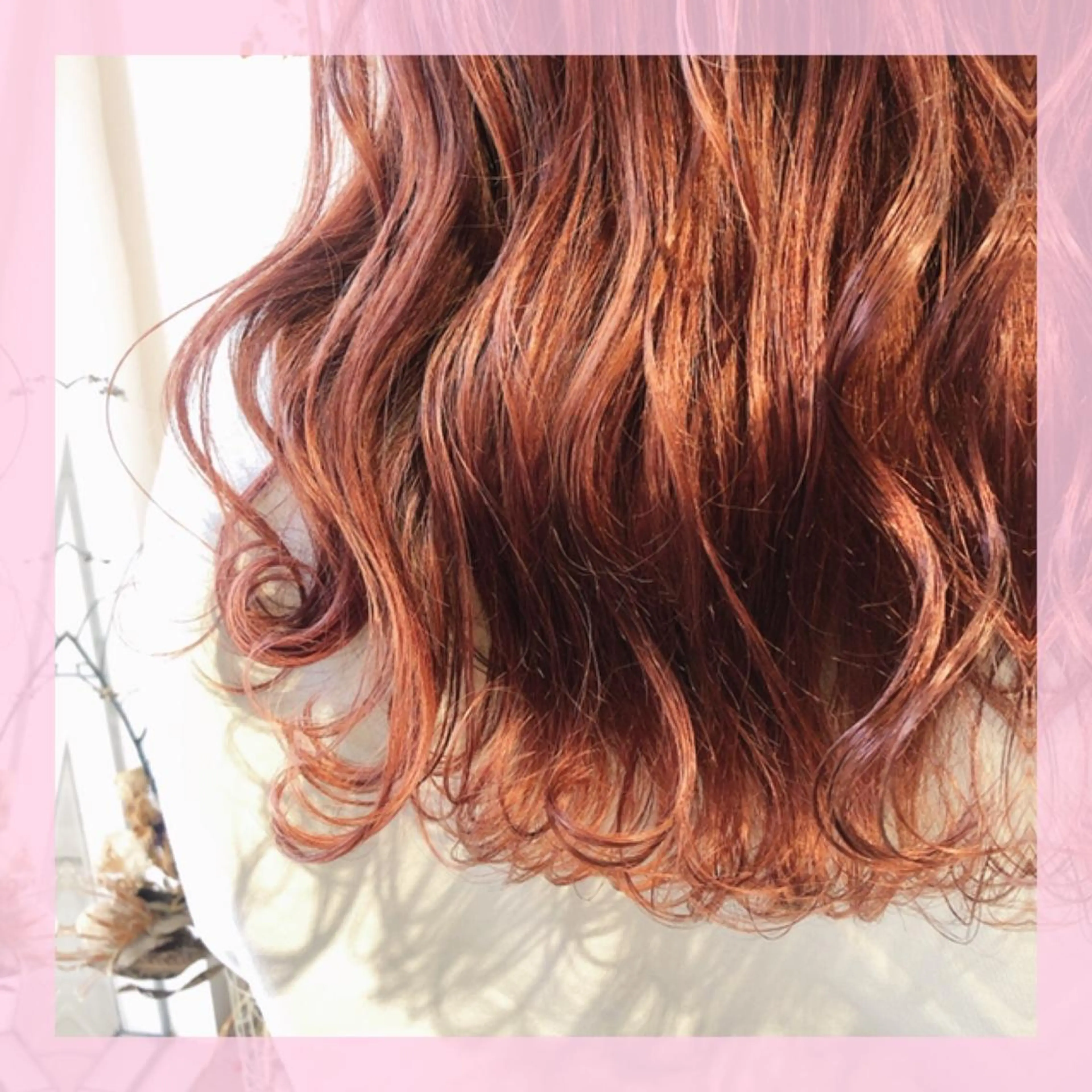 セミロング カラー カシス オレンジ カット ヘアカラー 🍒前川 🍒のヘアスタイル