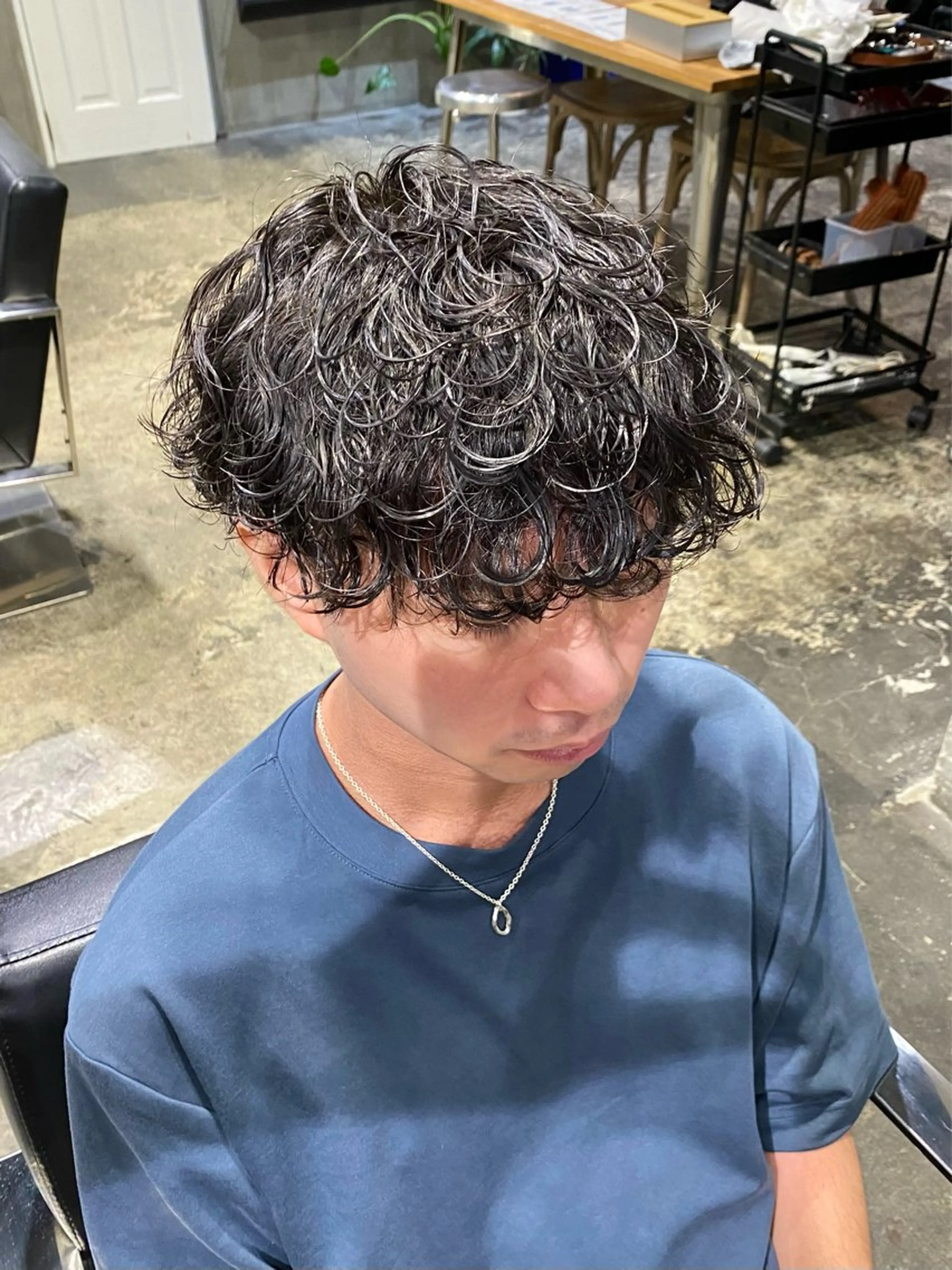 ショート パーマ メンズ カット パーマ 八戸パーマ/メンズパ ーマ/シンゴ。のヘアスタイル