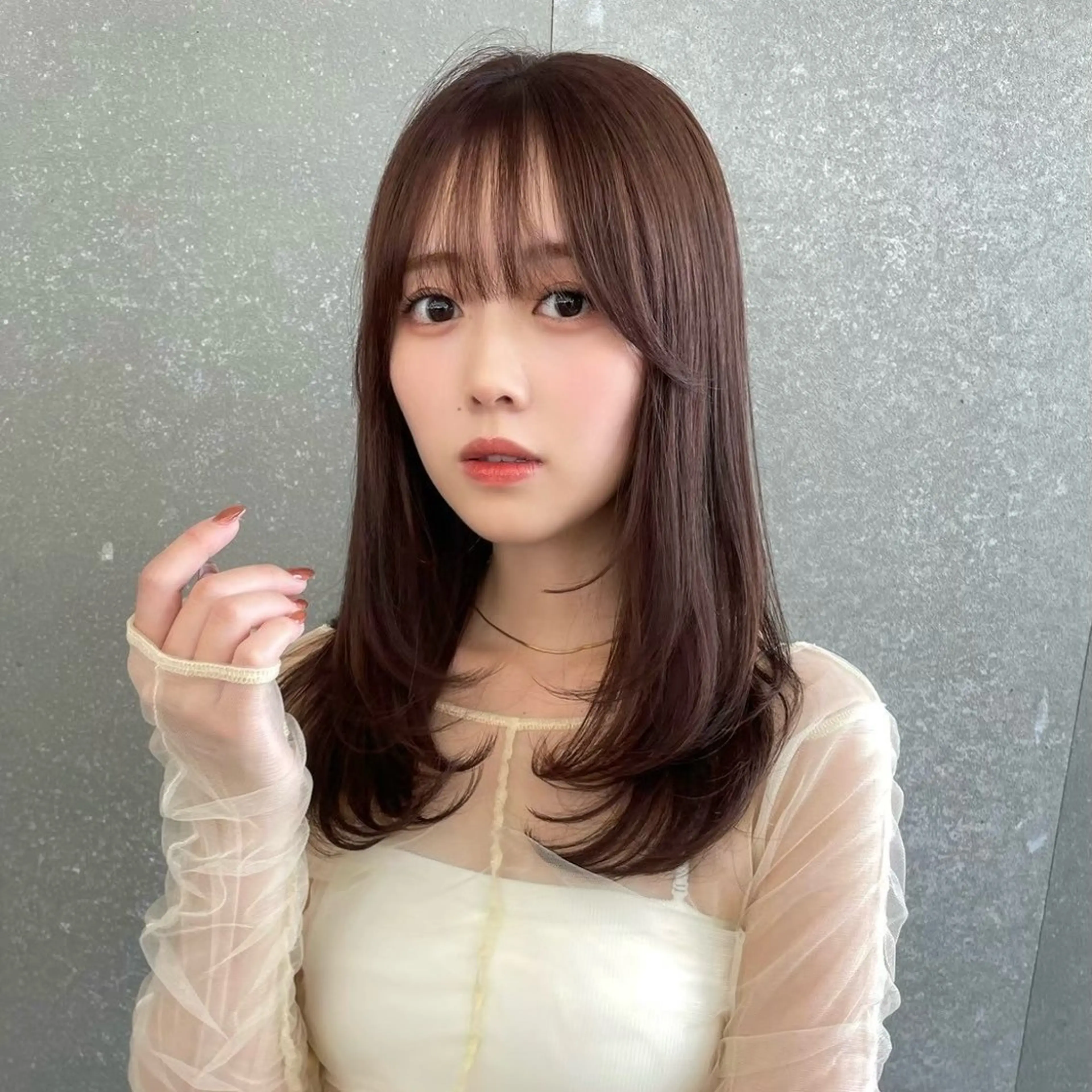 ミディアム カラー カット ヘアカラー トリートメント ウメダナオヤ/ くびれヘア✨のヘアスタイル