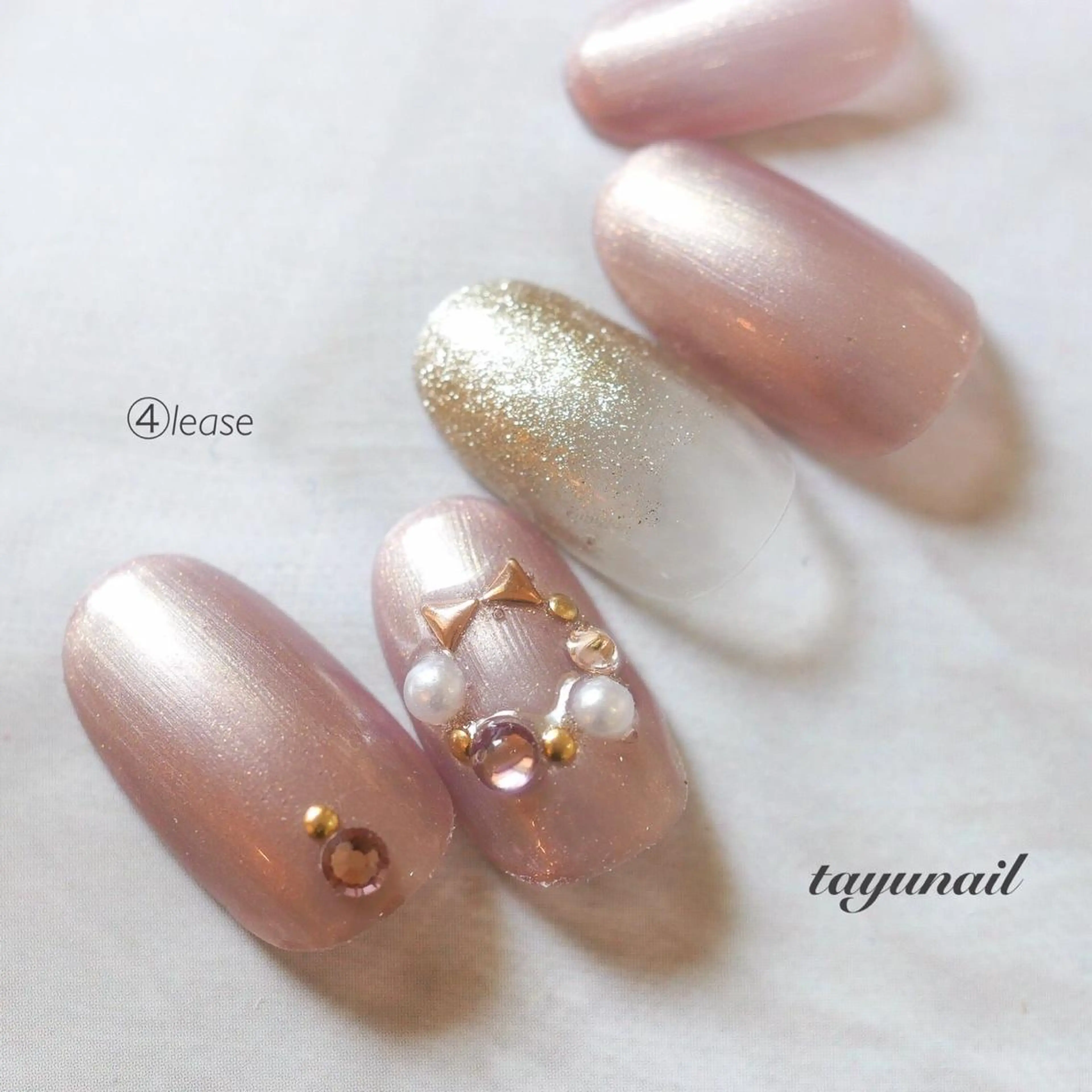 ネイル アートネイル ブルー ジェルネイル キラキラネイル ラメ(グリッター) ネイルサロン 【たゆnail】のネイルデザイン