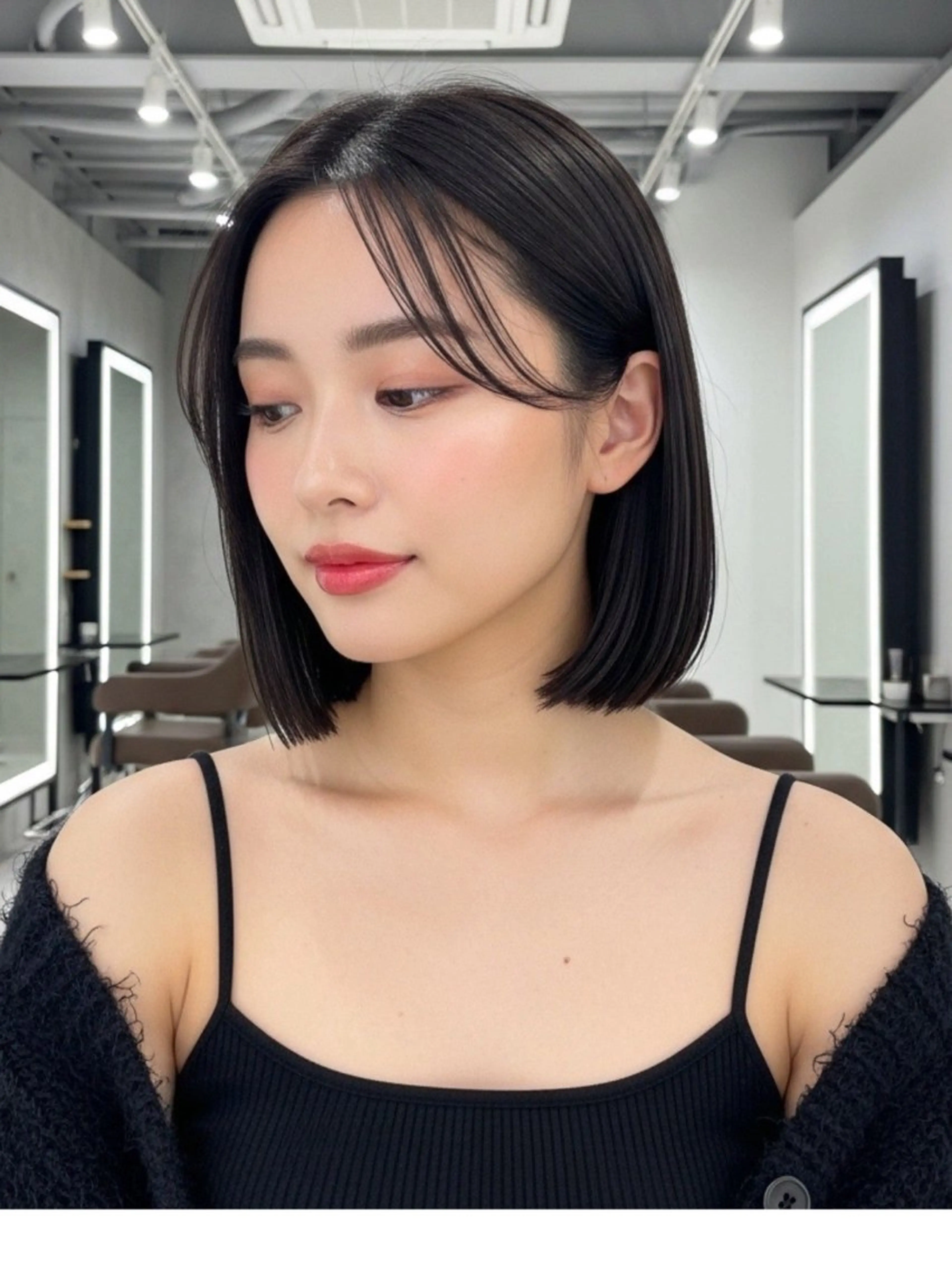 ミディアム 似合わせボブ✖️ 韓国レイヤー✨小関のヘアスタイル