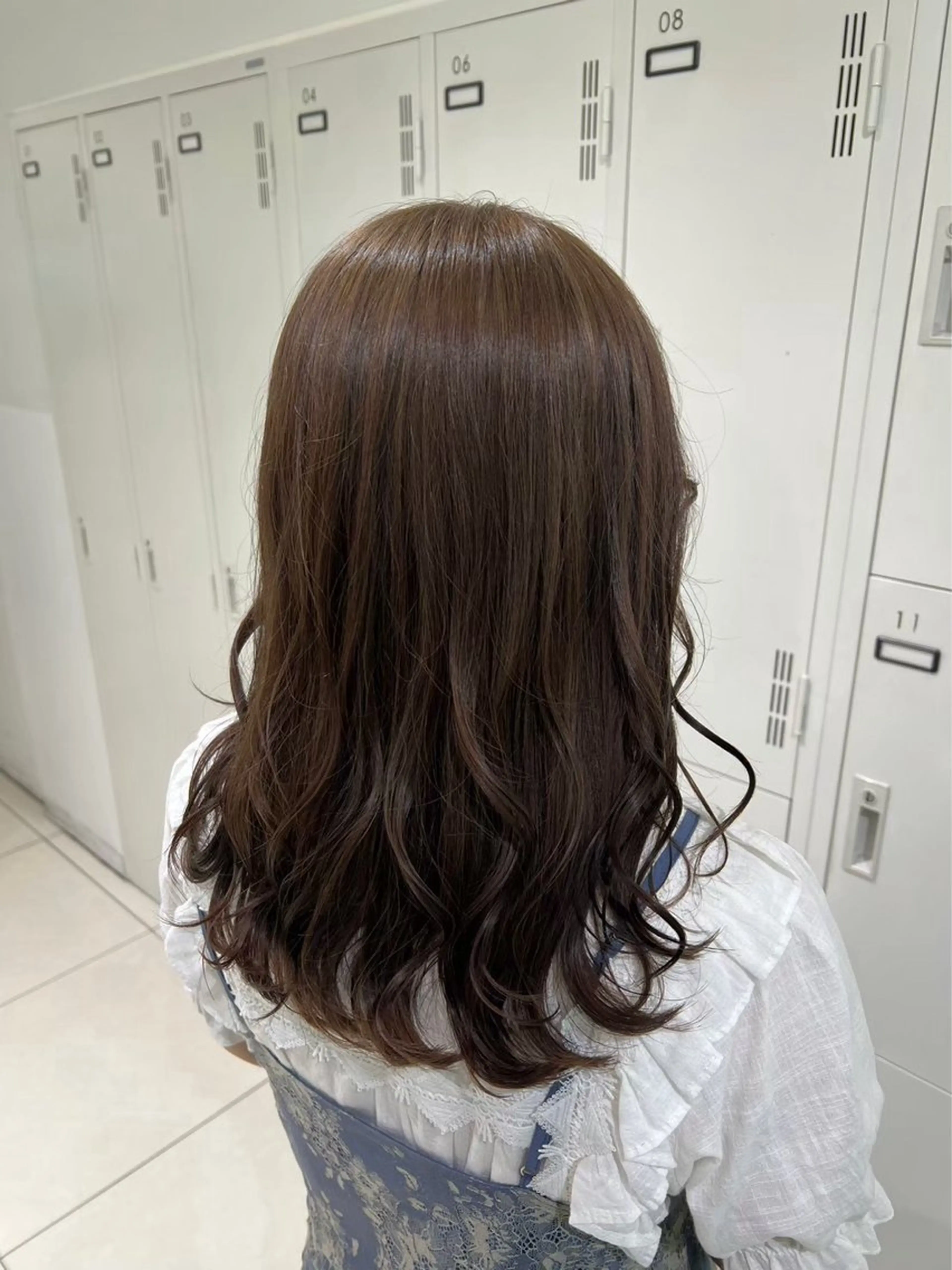 セミロング カラー ヘアアレンジ 縮毛矯正指名No.1 艶カラー/SHIMAのヘアスタイル