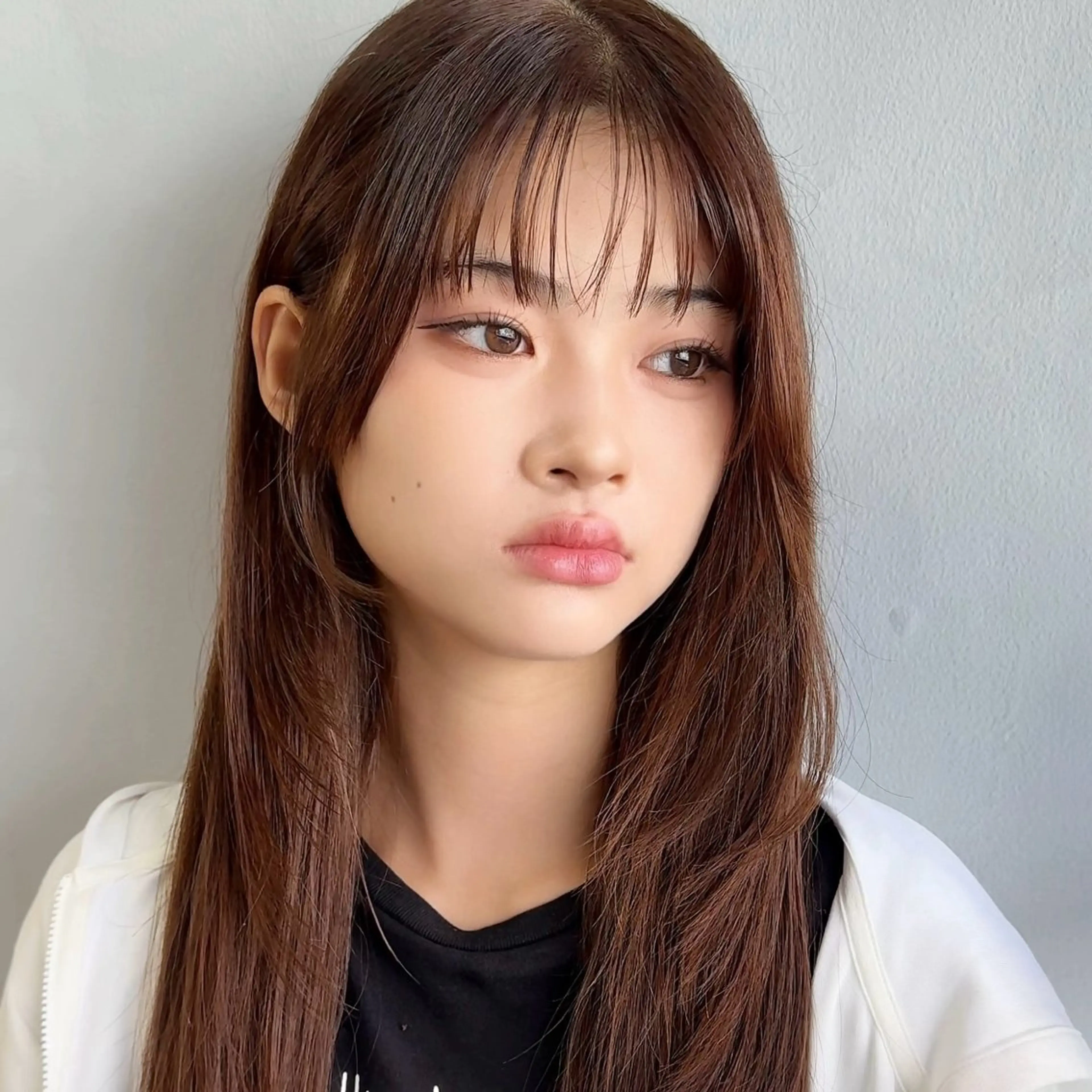 ロング 顔まわりレイヤー 韓国風ヘア レイヤーカット 韓国STYLE 小久保のヘアスタイル