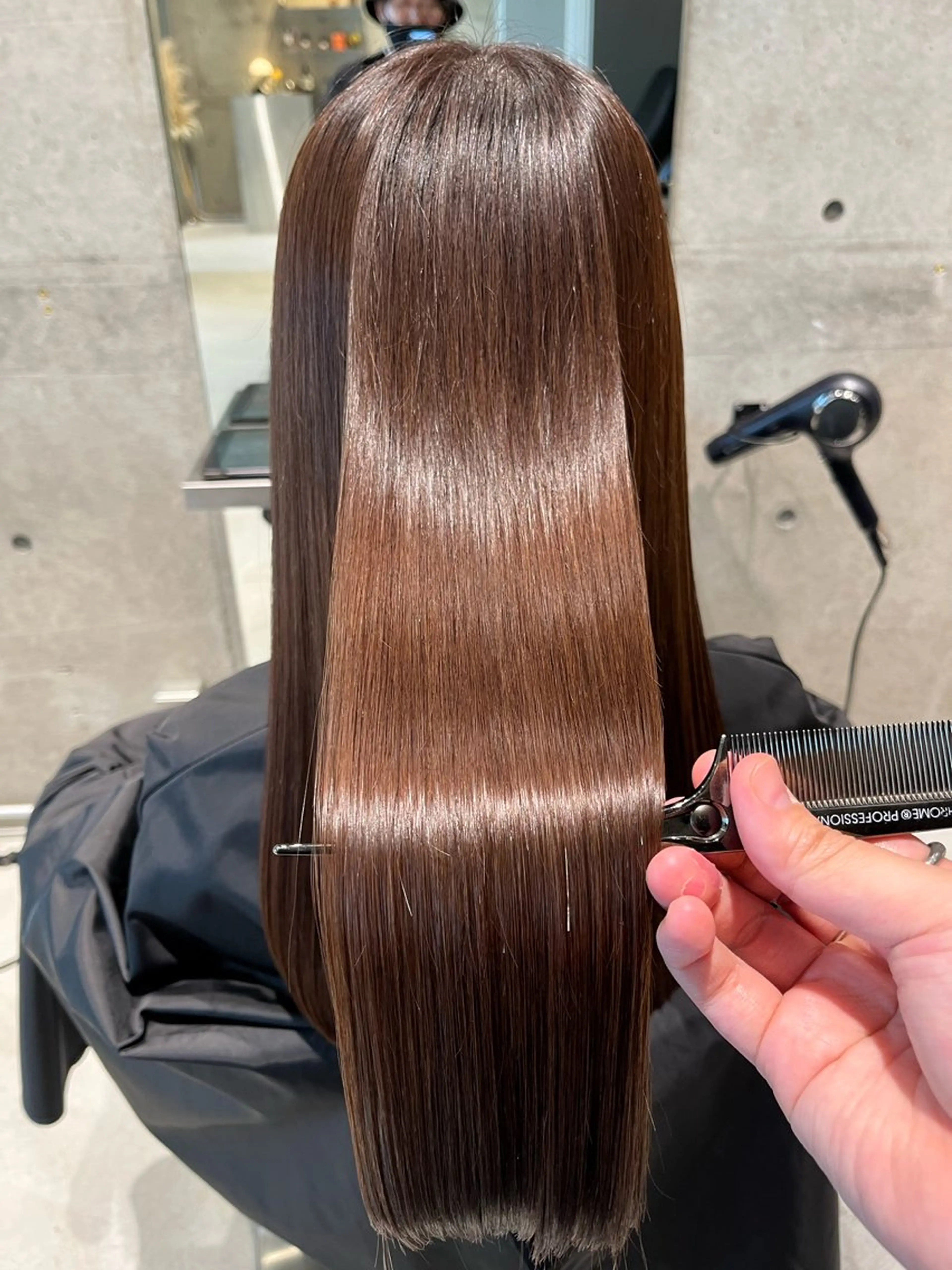 ロング 髪質改善 縮毛矯正 DOLL モデル募集アカウントのヘアスタイル