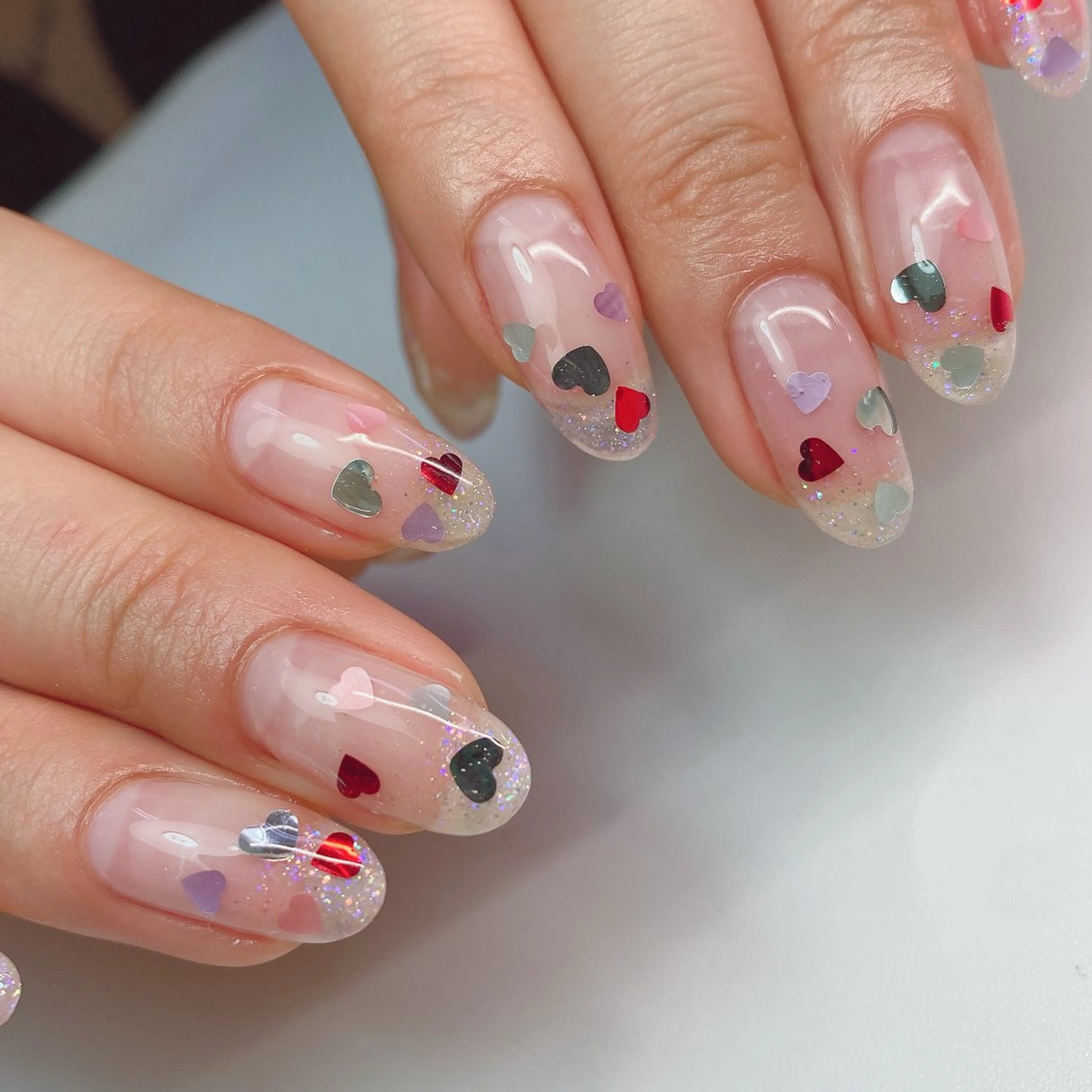 ネイル ハート 石原 夕華のネイルデザイン