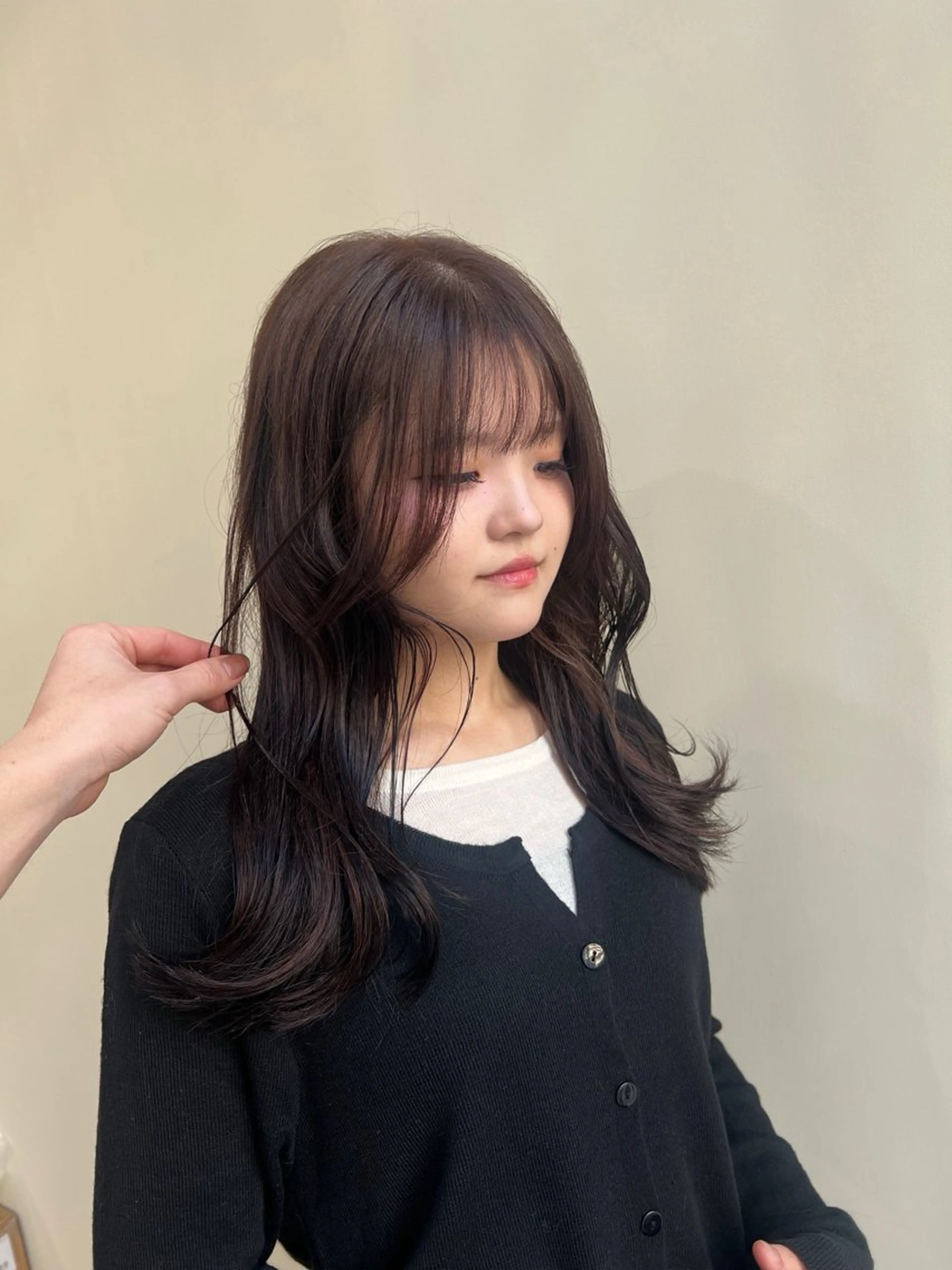 【29日げんてい⋆⸜🔔⸝‍⋆】毛先整えcut+透明感カラー＋髪質改善Aujua4STEPトリートメント🫧の写真