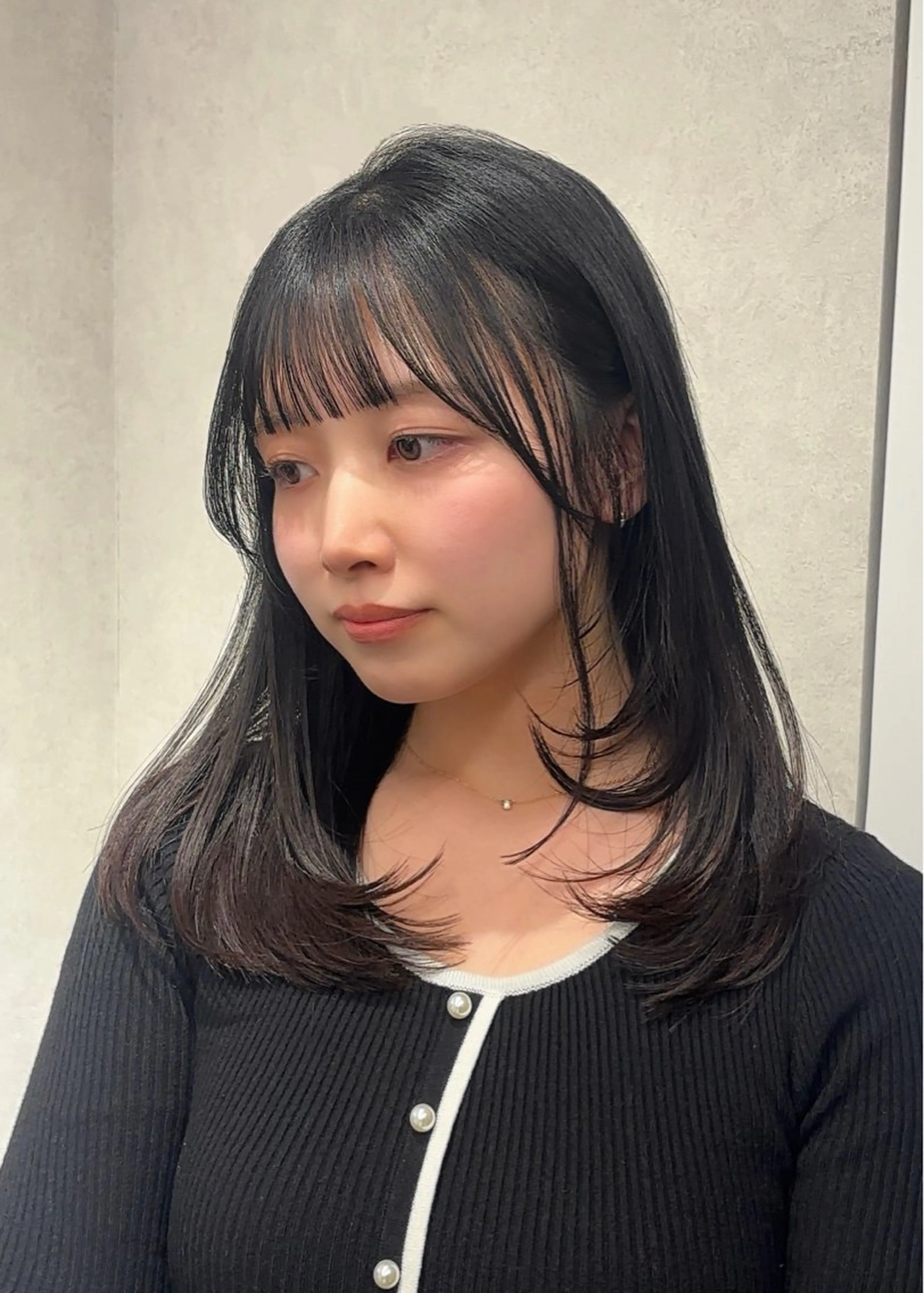 セミロング カット トリートメント ヘッドスパ 結べるレイヤーカット /カラー/あさかのヘアスタイル