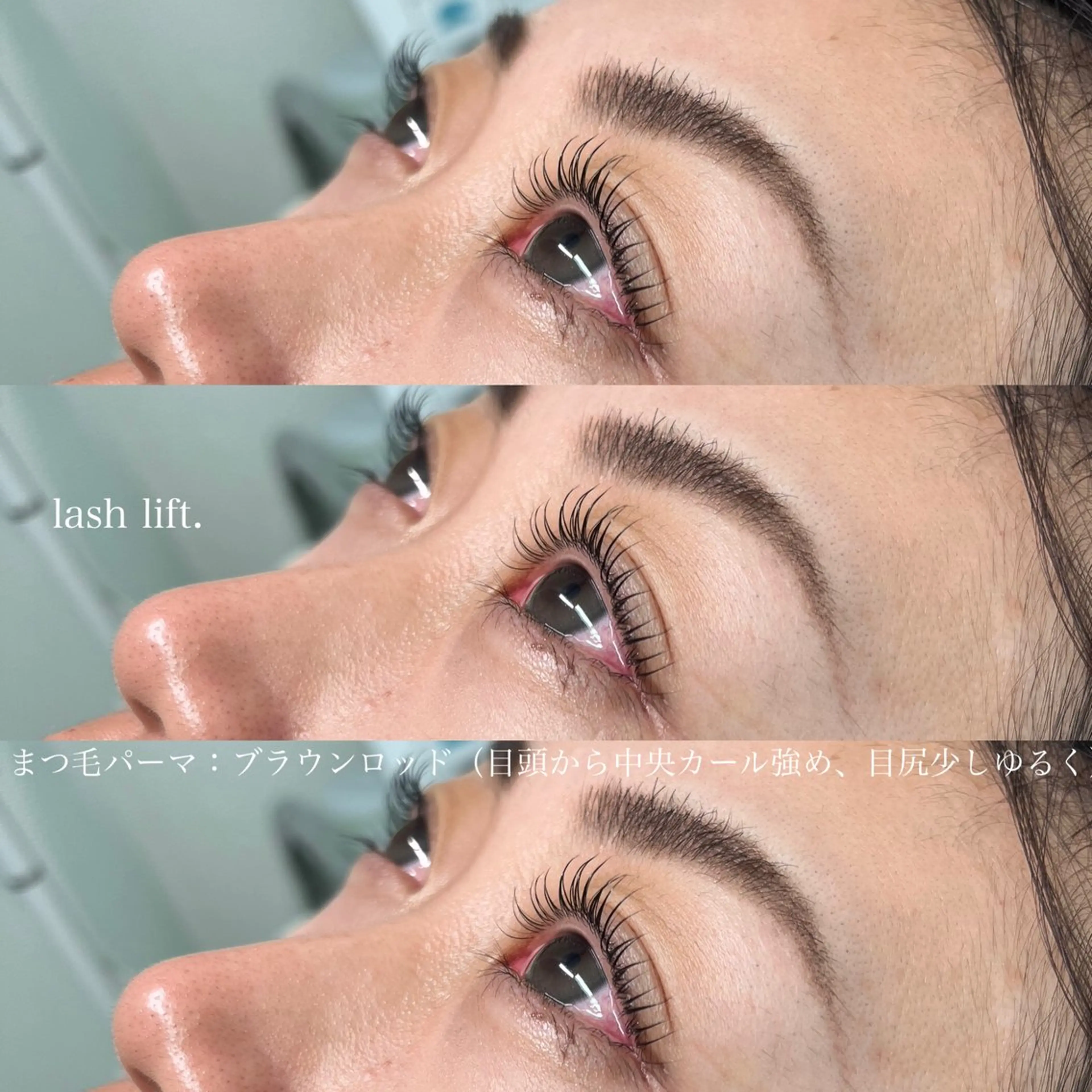 マツエク・マツパ カラーマツエク Jカール 一重×まつ毛パーマ kurogi nanakaのネイルデザイン