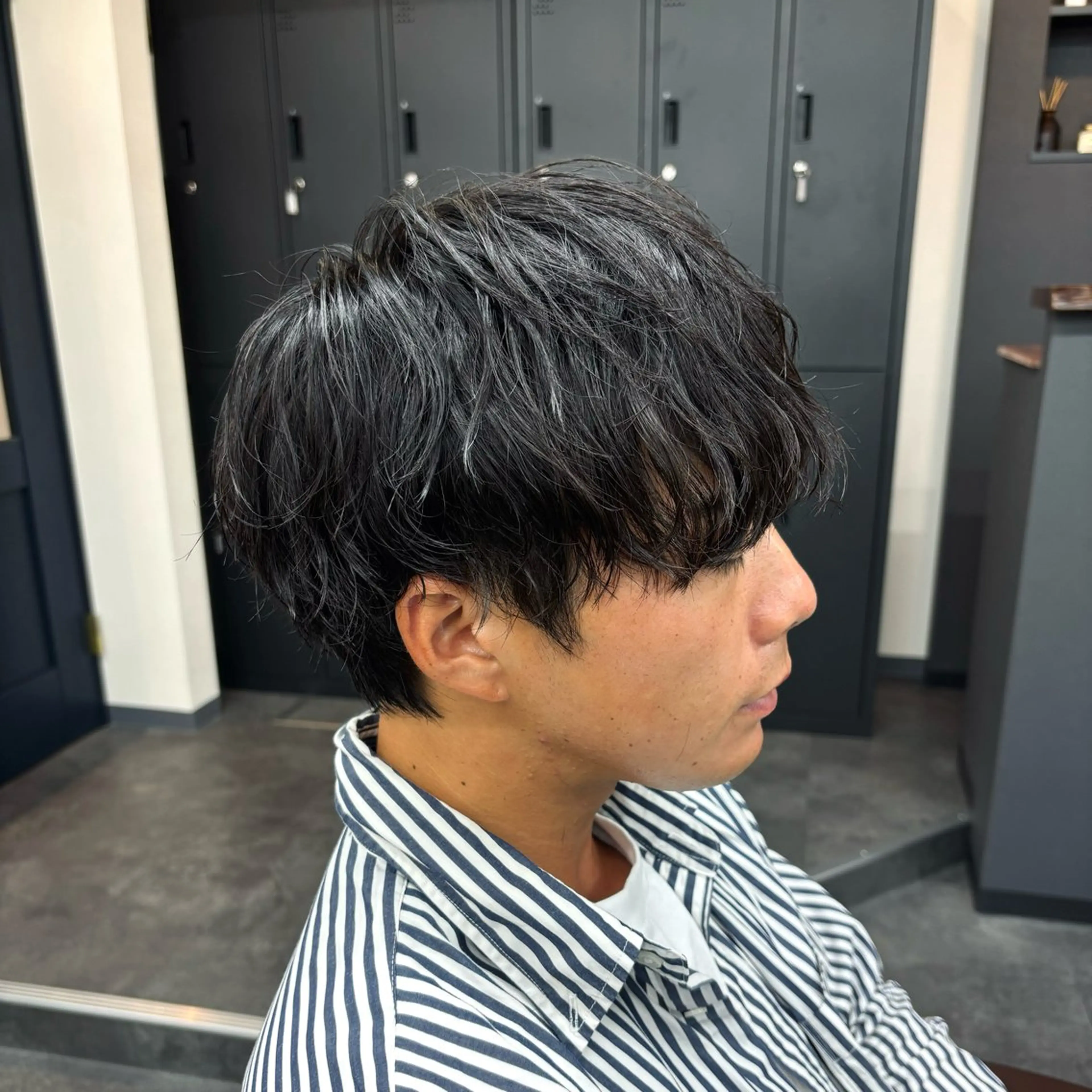 パーマ メンズ スパイキーパーマ 柏NO1 藤本葉のヘアスタイル