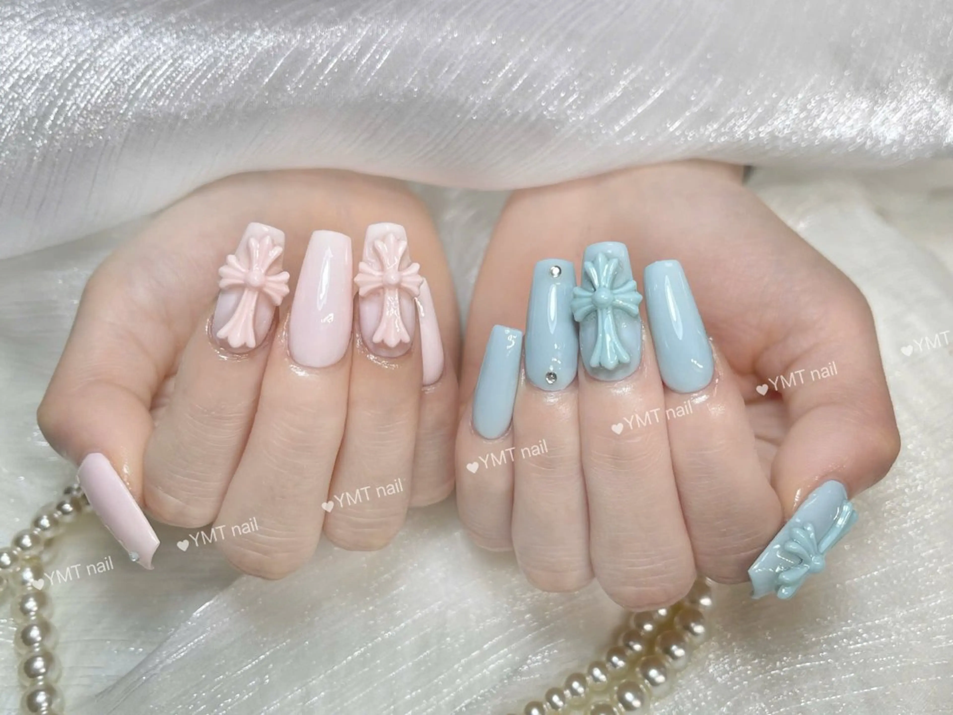 ネイル 長さ出し フットネイル ジェルネイル 韓国ネイル マグネットネイル ハンドネイル YMT NailStudioのネイルデザイン