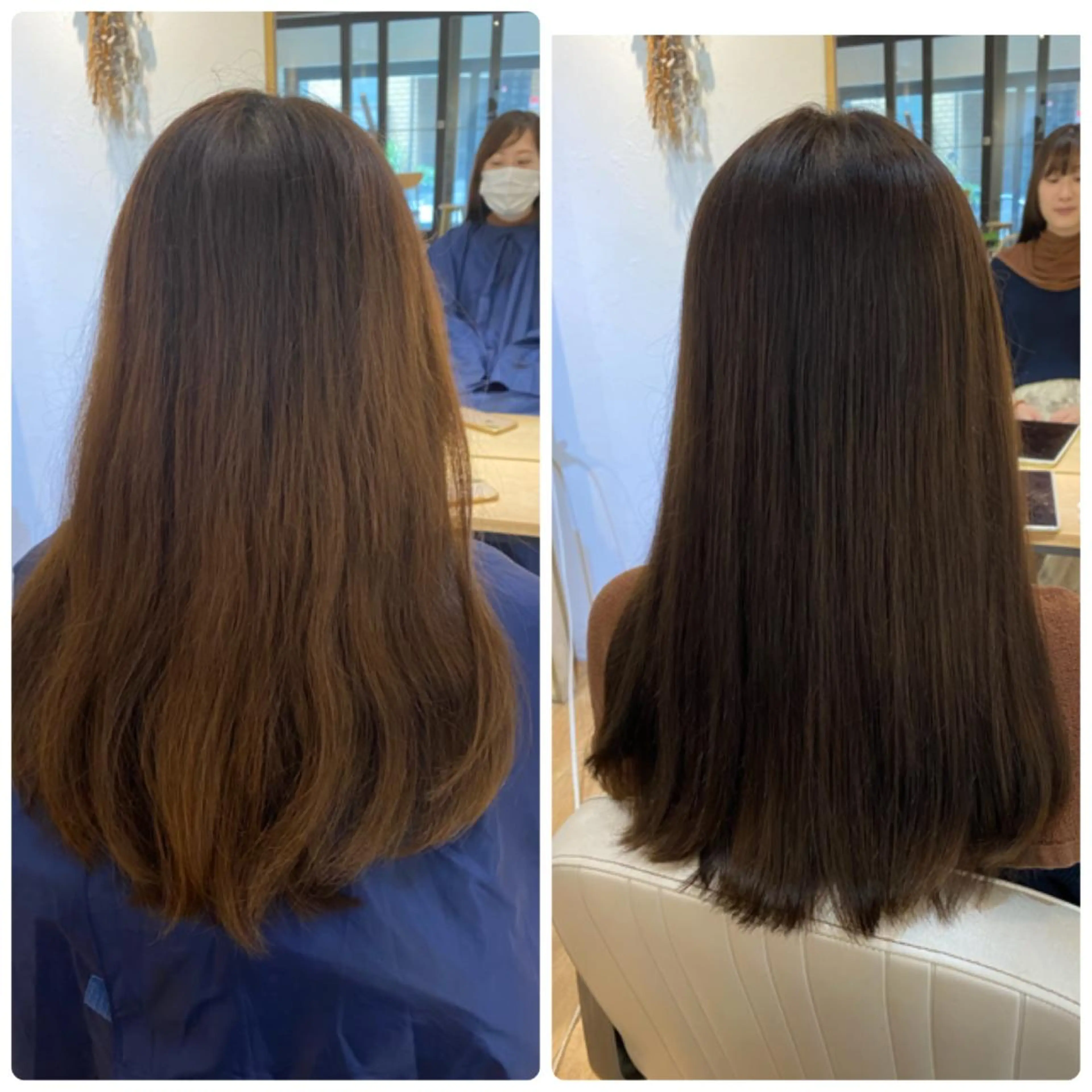 ロング カラー ブルーカラー グレージュ トリートメント カット ヘアカラー トリートメント newi 京橋 【yuuki】のヘアスタイル