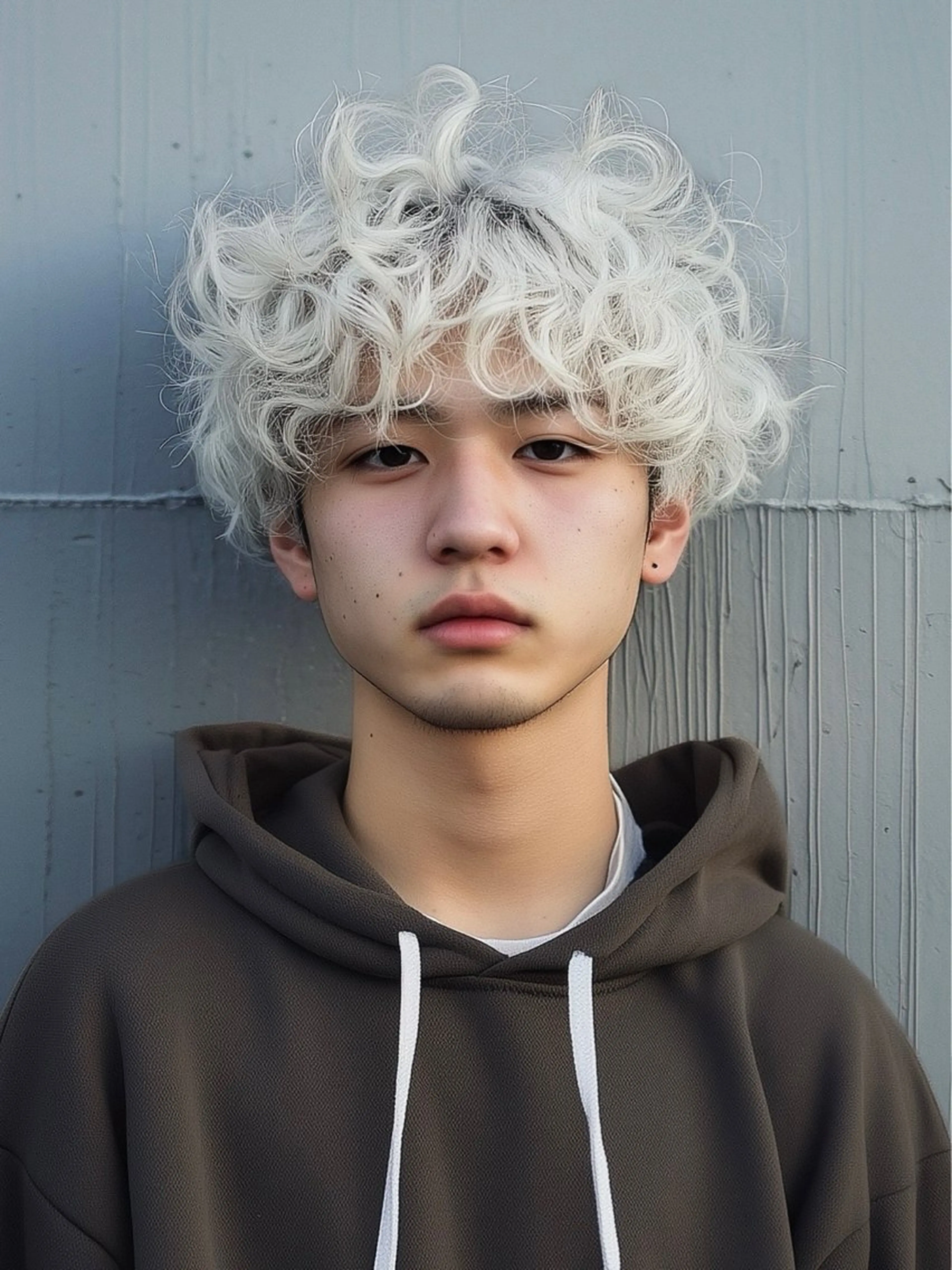 ショート パーマ メンズ メンズハイトーン メンズバレイヤージュのヘアスタイル