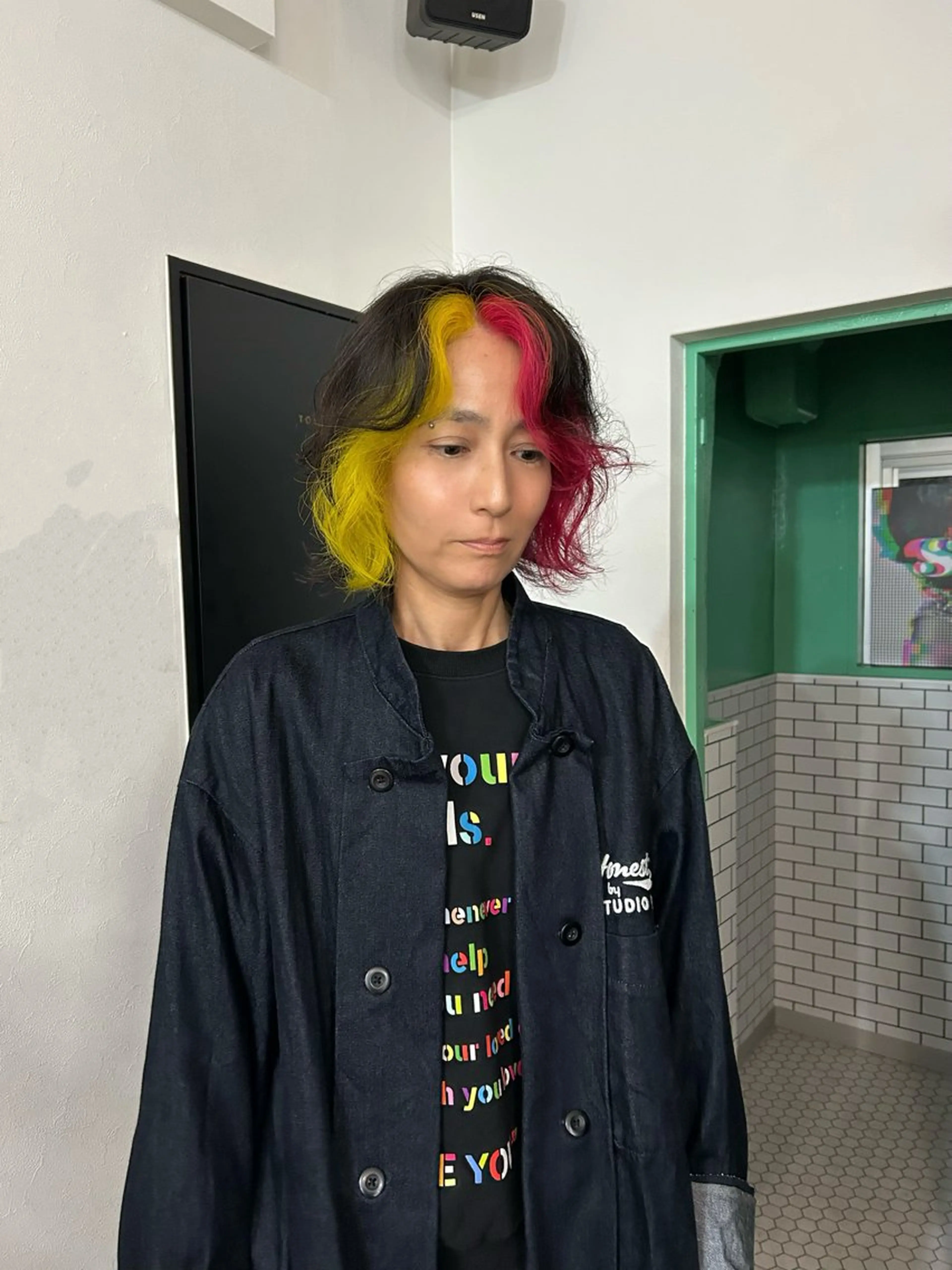 ミディアム カラー ヘアアレンジ ブリーチ ブロンド 🎀ブリーチカラー 🎀なつのヘアスタイル