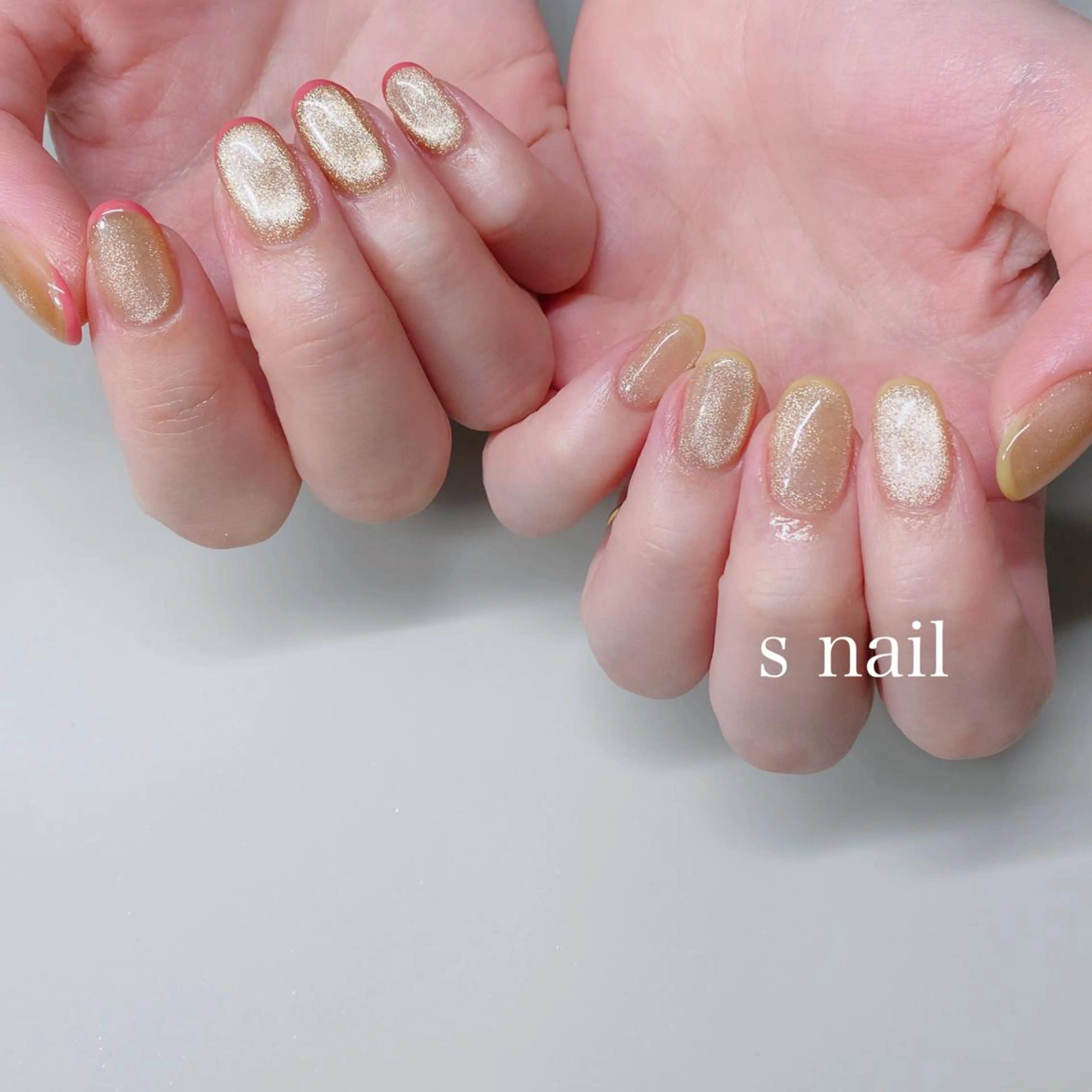 ネイル フレンチネイル ハンドネイル s nail さとよしみゆきのネイルデザイン